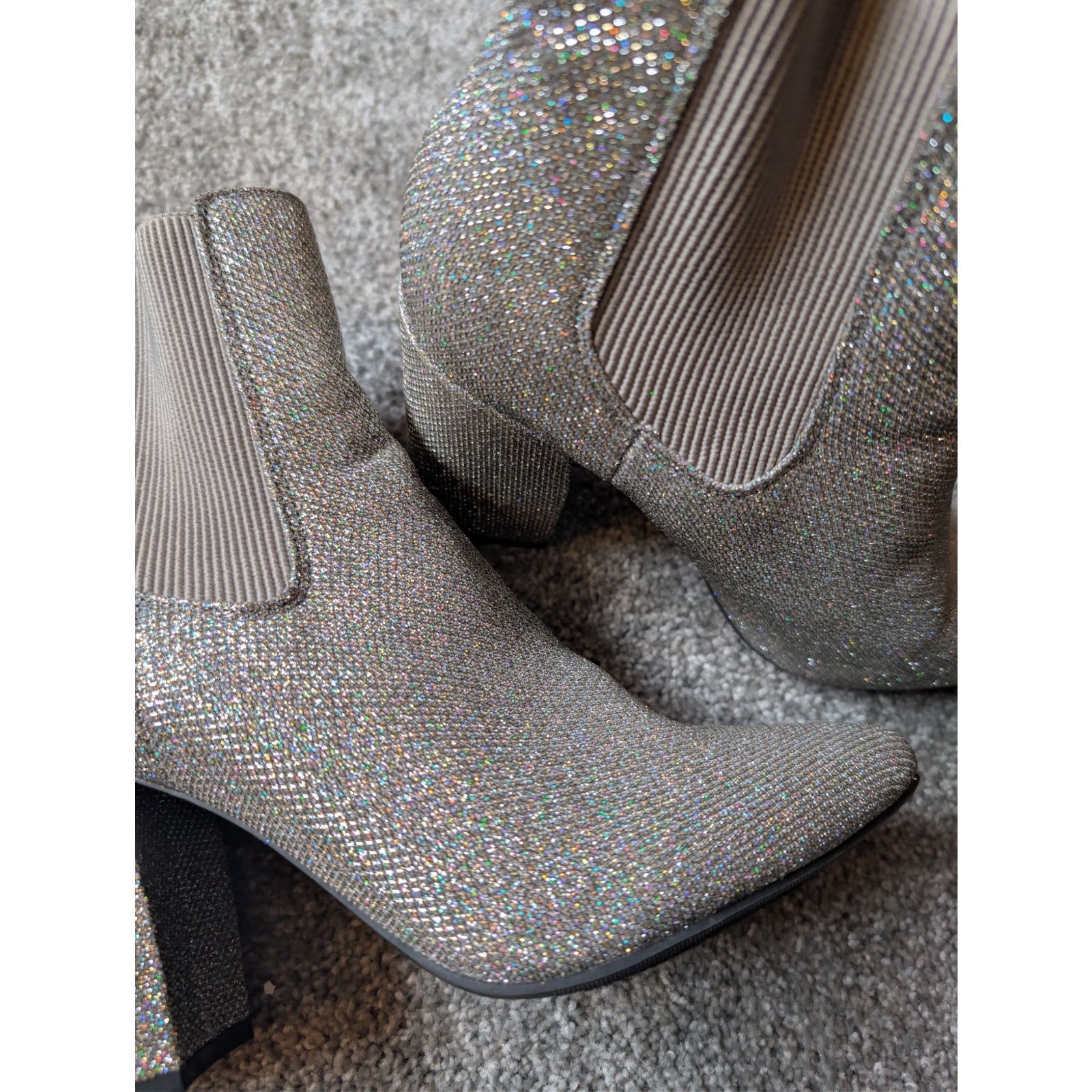 Sugar Grey Sparkle Eras Tour Glitter Boots "Tori" Boots by Sugar Size US 10 / IT 40 - 4 Thumbnail