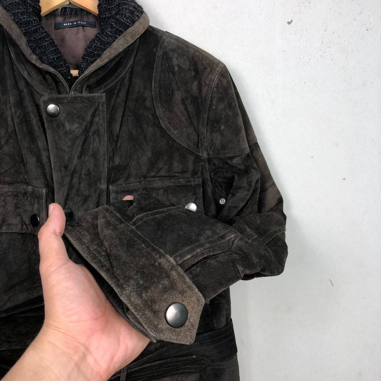 Gucci FW03 Gucci Tom Ford Belted Suede Fields Leather Jacket Size US S / EU 44-46 / 1 - 8 Thumbnail