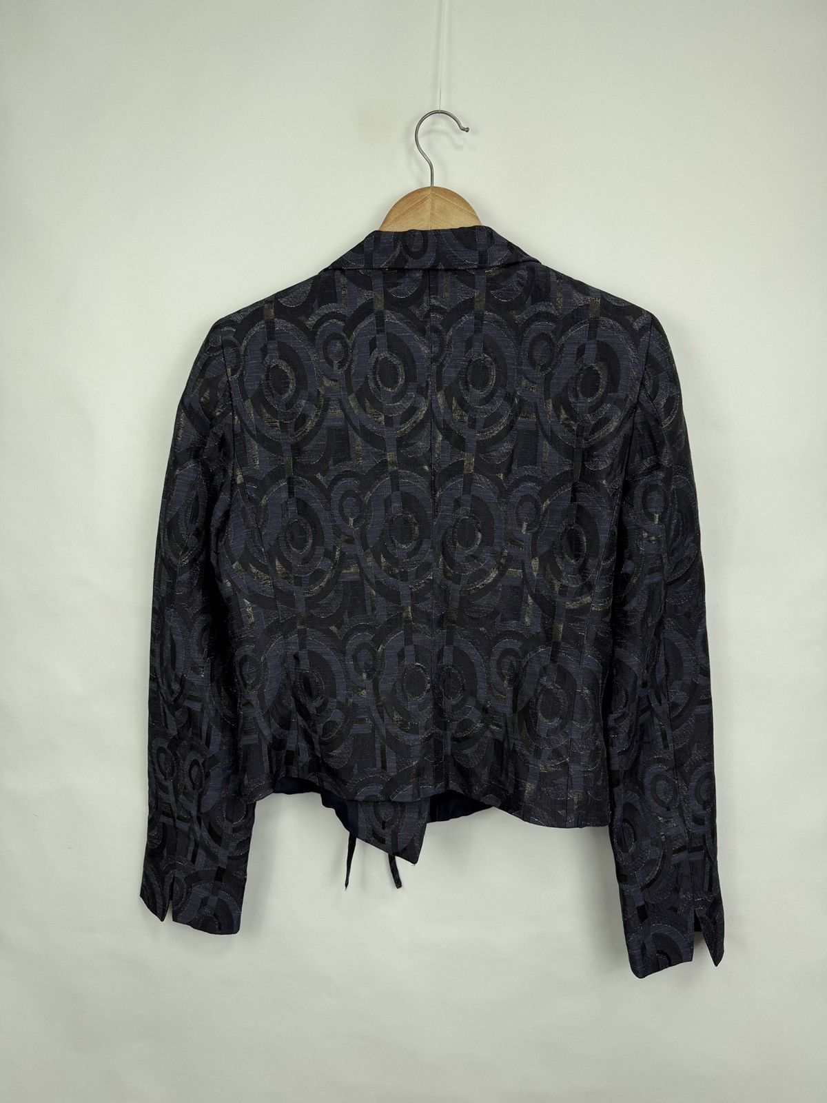 Max Mara 🇮🇹 Vintage Y2K Max Mara Jacquard Blazer Jacket Wednesday Styl Size XL / US 12-14 / IT 48-50 - 9 Thumbnail