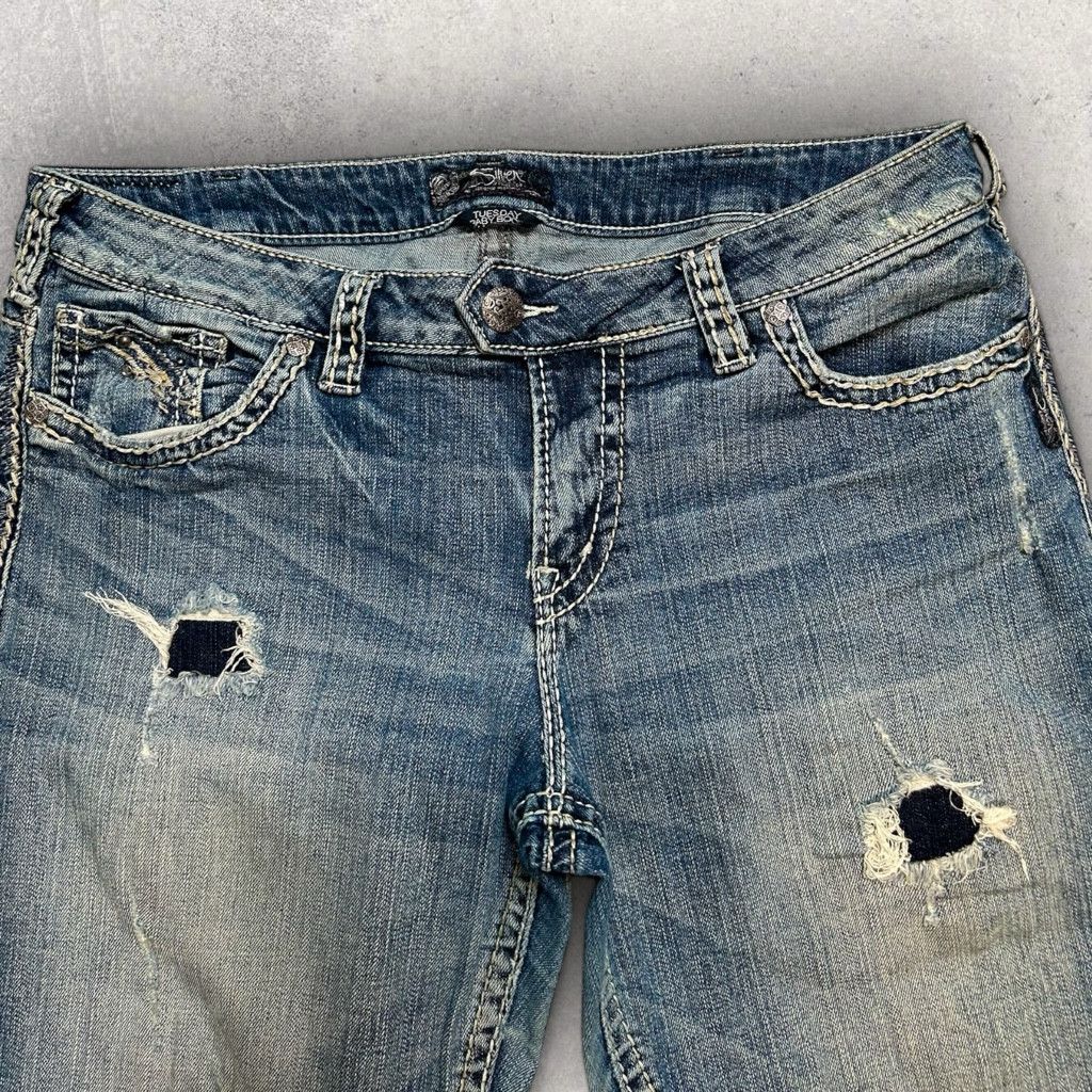 Silver Jeans Co. Vintage Silver Jean Co. Denim Distressed sz 16/31L Size 38" / US 16 / IT 52 - 4 Thumbnail