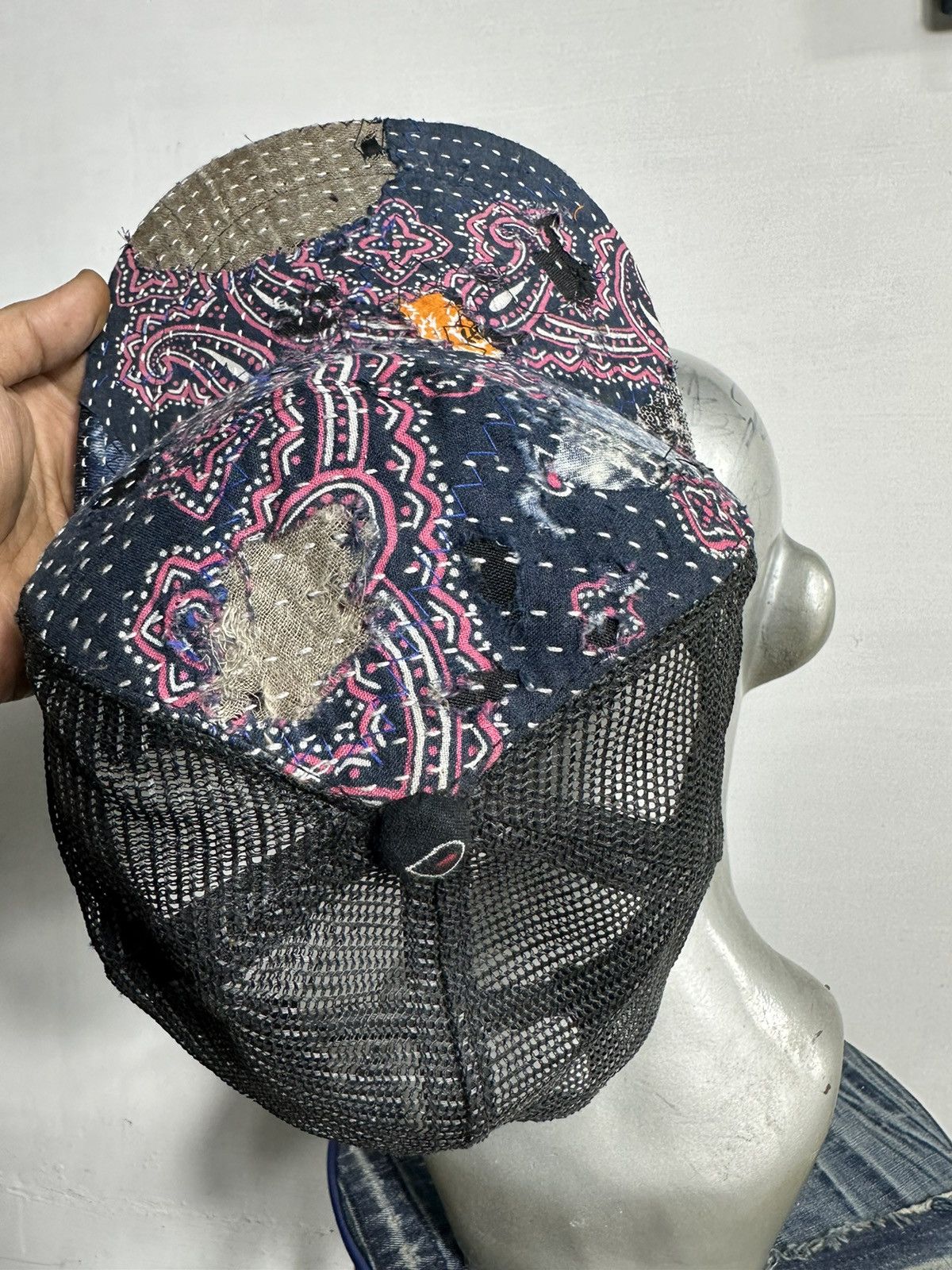 Handmade Custom Made Distressed Paisley Patchwork Boro Trucker hats Size ONE SIZE - 14 Thumbnail