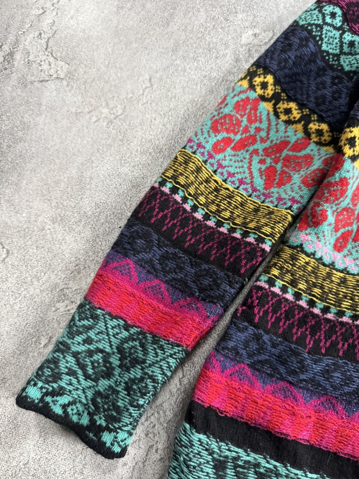 Dale Of Norway Ivko 44size printed flowers aztec knitwear jacket cardigan Size L / US 10 / IT 46 - 13 Thumbnail