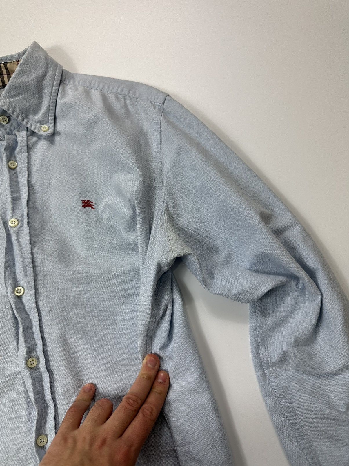 Burberry Burberry Casual Shirt Red Logo Classic Fit Size US L / EU 52-54 / 3 - 7 Thumbnail