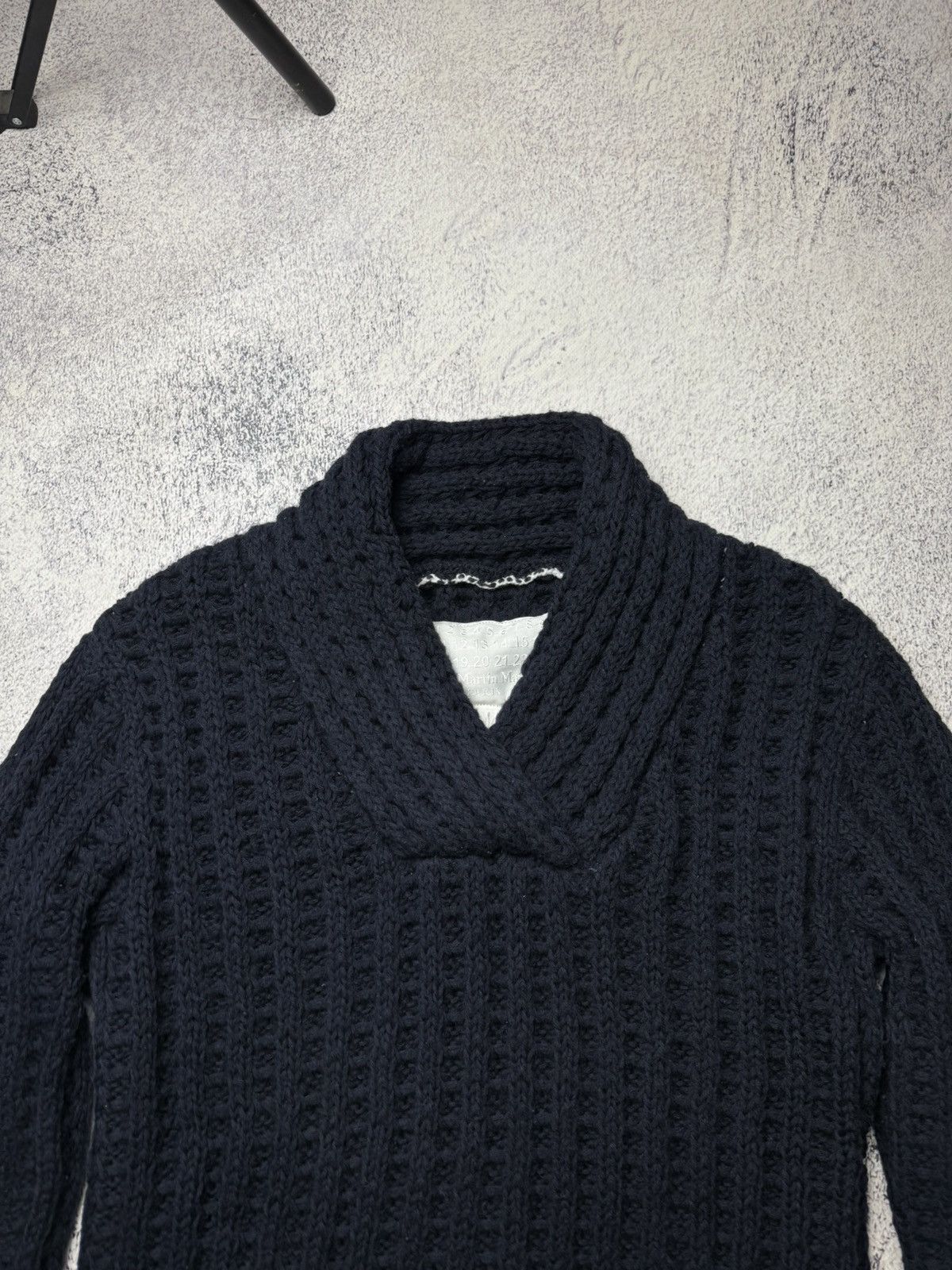 H&M × Maison Margiela Maison Margiela H&M Cable Knit V-Neck Wool Sweater Jumper Size US S / EU 44-46 / 1 - 2 Thumbnail