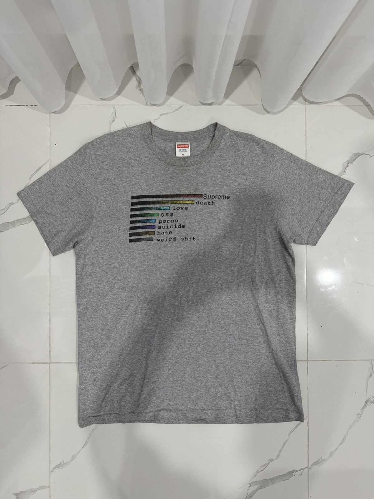 Supreme 00’s SUPREME DEATH LOVE RARE Y2K TEE CRAZY PRINT Size US M / EU 48-50 / 2 - 1 Thumbnail