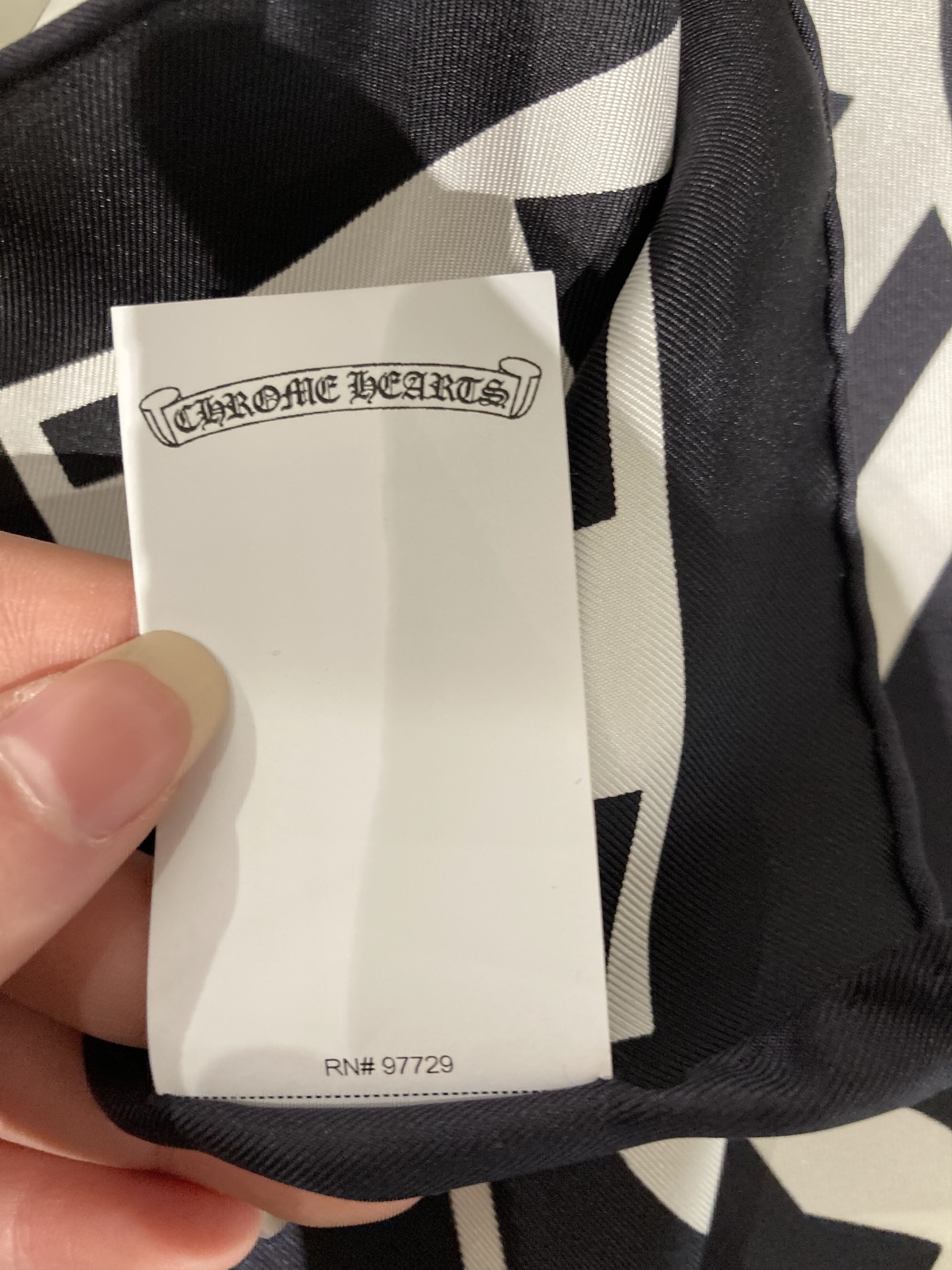 Chrome Hearts Chrome Hearts Script Cross Logo Slik Square Scarf Size ONE SIZE - 9 Thumbnail