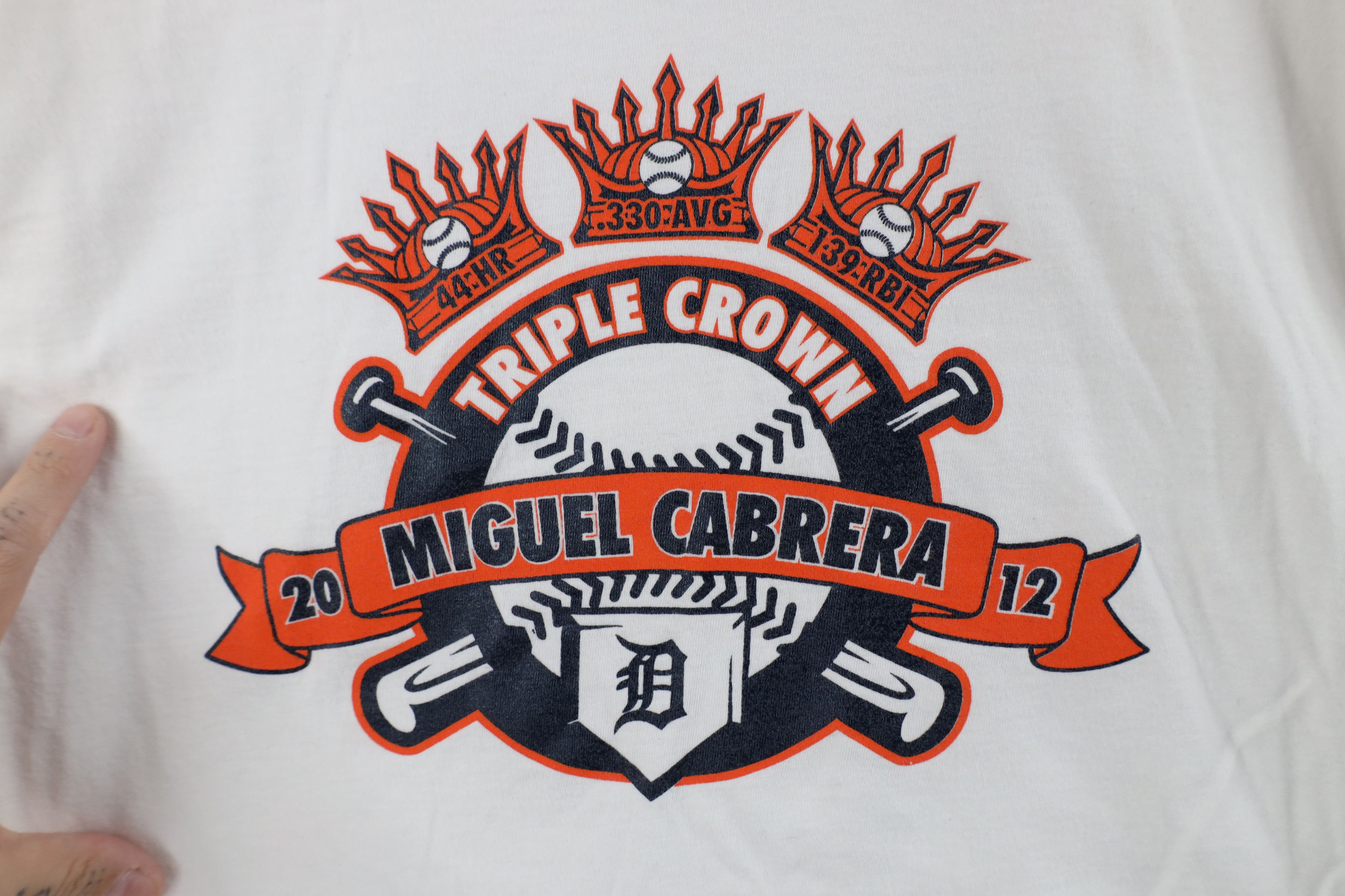 Nike Nike Crown Miguel Cabrera Detroit Tigers Baseball T-Shirt Size US L / EU 52-54 / 3 - 4 Thumbnail