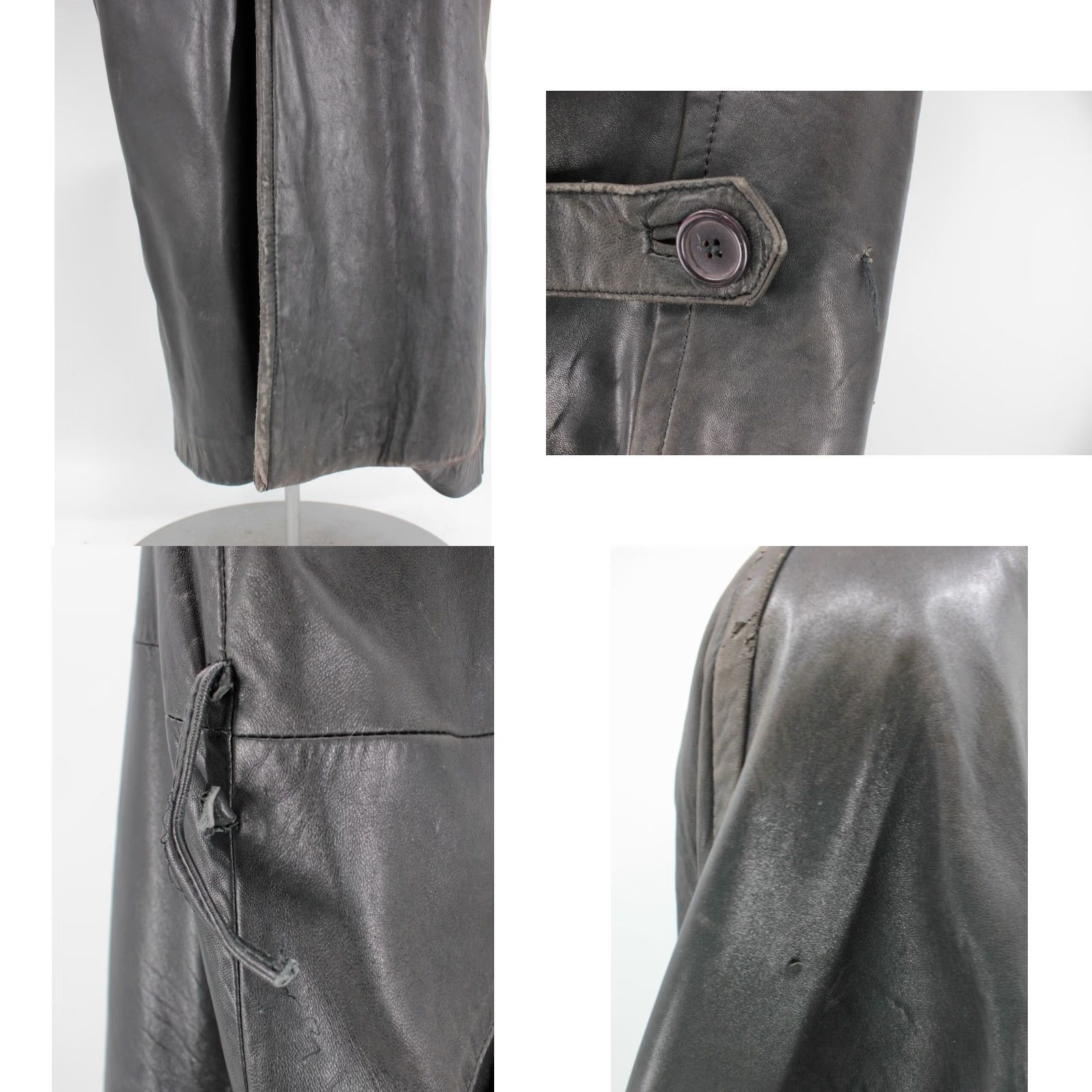 Andrew Marc VINTAGE Andrew Marc Leather Jacket Men Trench Coat Jacket M Black 90s Size US M / EU 48-50 / 2 - 8 Thumbnail