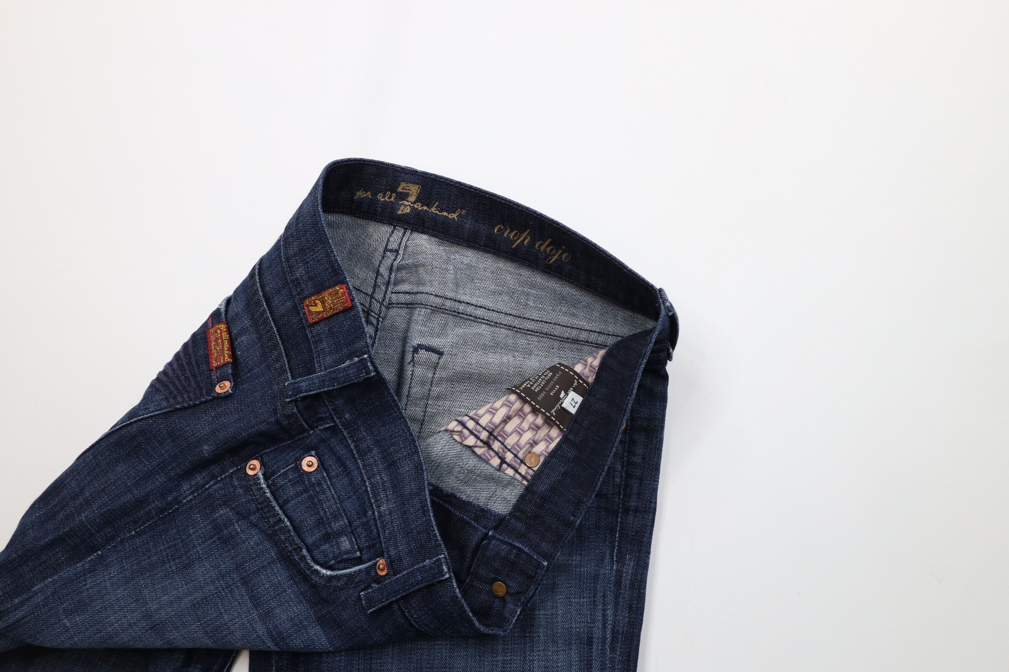 7 For All Mankind 7 For All Mankind 7FAM Dojo Stretch Denim Capris Jeans USA Size 27" / US 4 / IT 40 - 7 Thumbnail