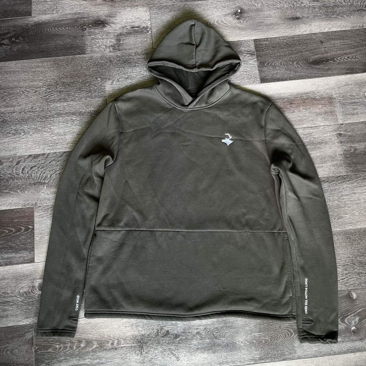 Other Rein Love Clothing Icon Embroidered Logo Hoodie Khaki White Size US XL / EU 56 / 4 - 2 Thumbnail