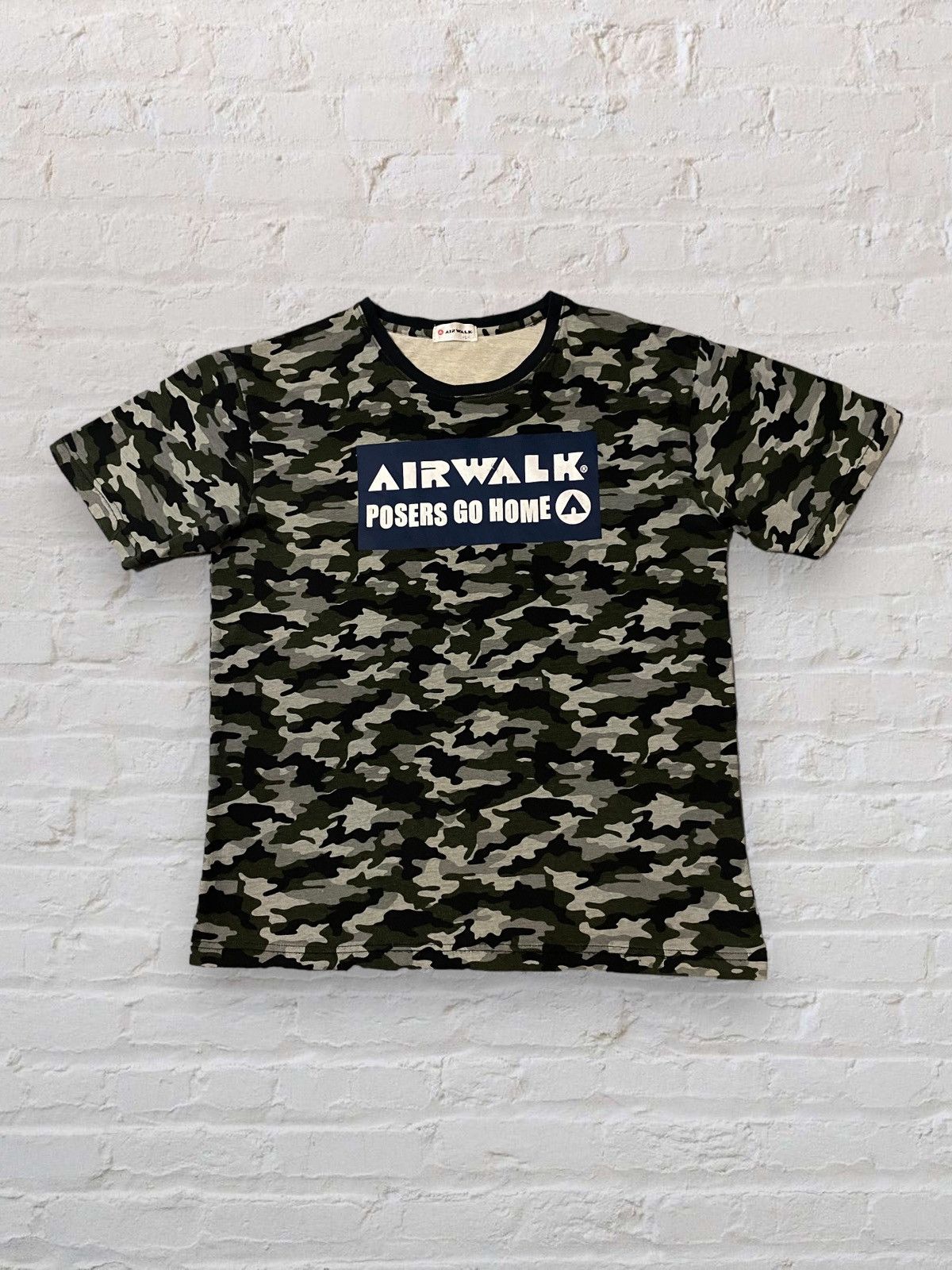 Airwalk × Japanese Brand AIRWALK POSERS GO HOME CAMOFLAGED TEE Size US M / EU 48-50 / 2 - 1 Thumbnail