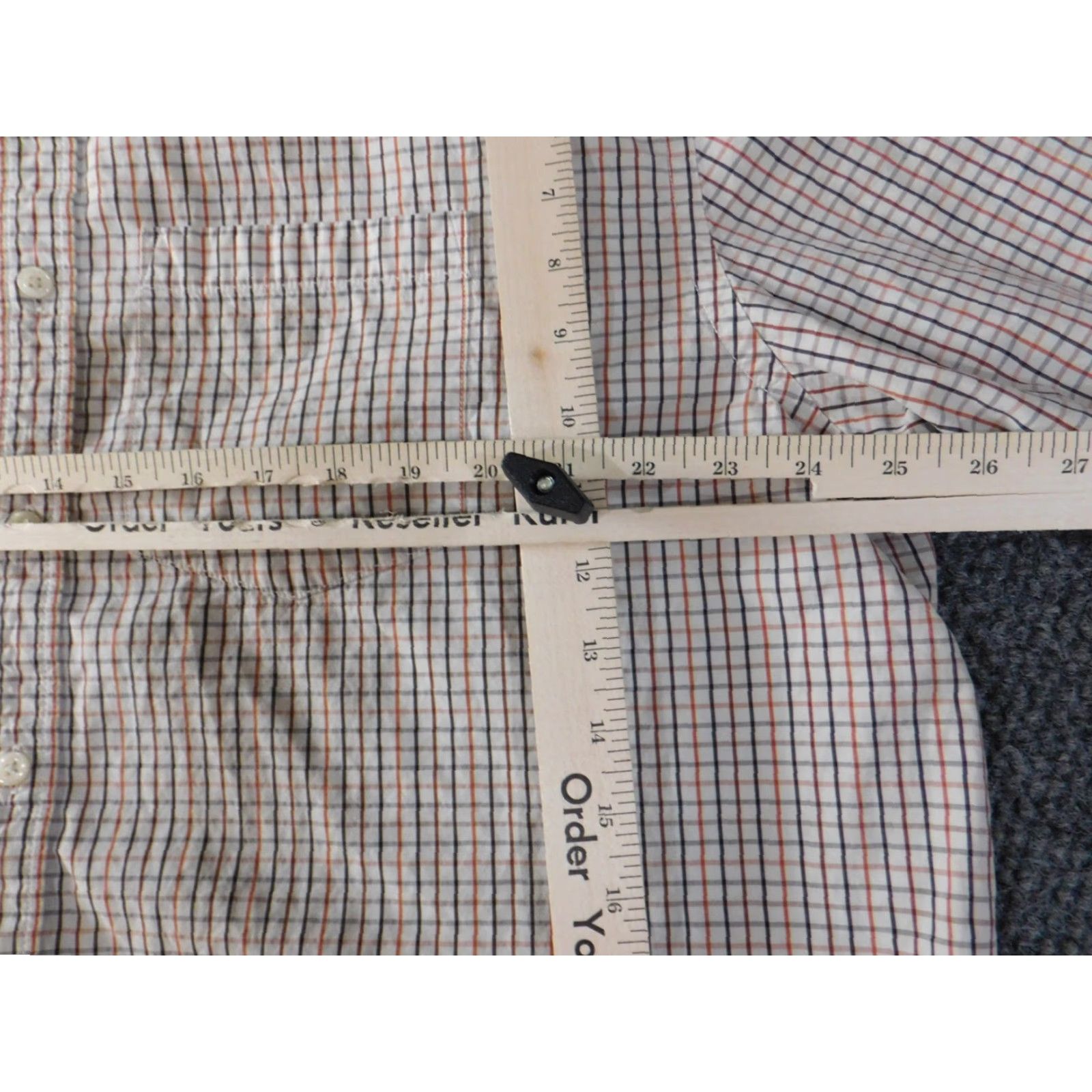 Old Navy Old Navy Mens Shirt 2XL Beige Plaid Button-Up Casual Long Sleeve Cotton Knit Collar-Down Classic Size US XXL / EU 58 / 5 - 4 Thumbnail