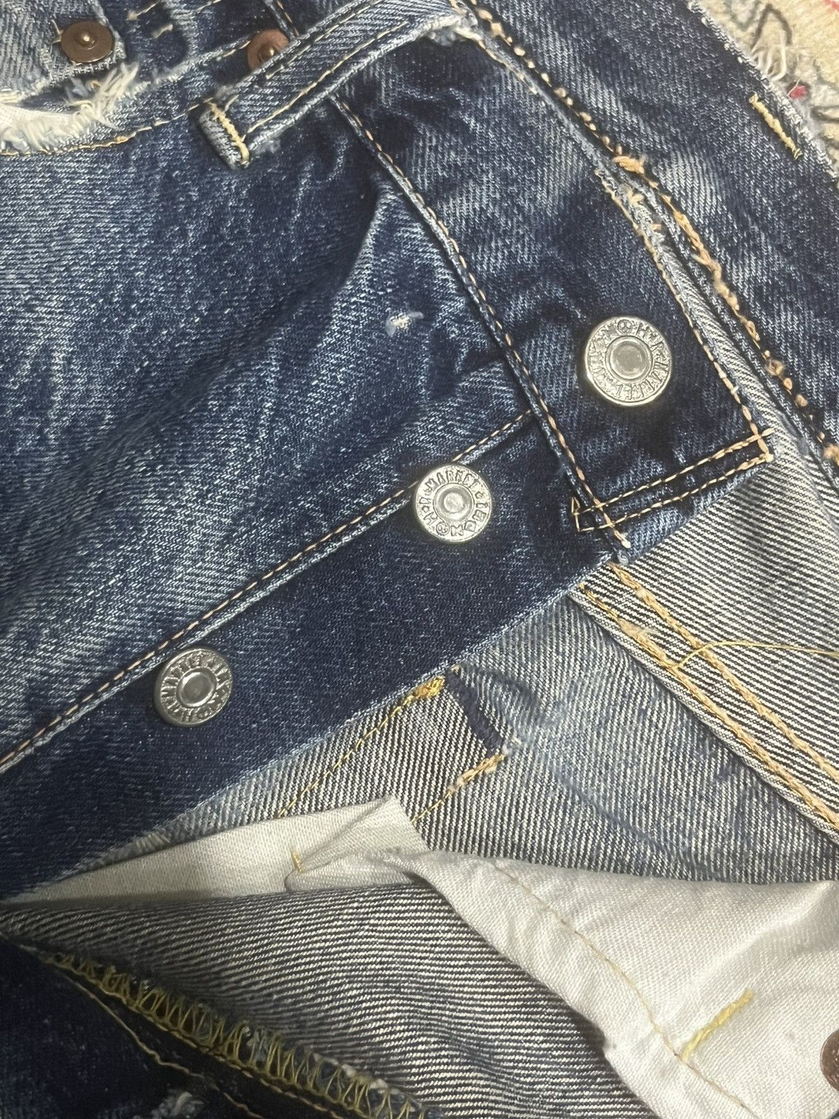 Okura Japan Okura 5 Blue Faded Washed Distressed Selvedge Jeans Size US 31 - 7 Thumbnail