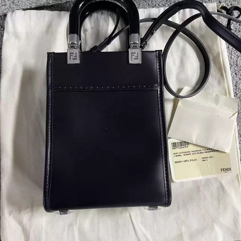 Fendi Fendi Black Mini Bag with Detachable Strap-2505 Size ONE SIZE - 5 Thumbnail