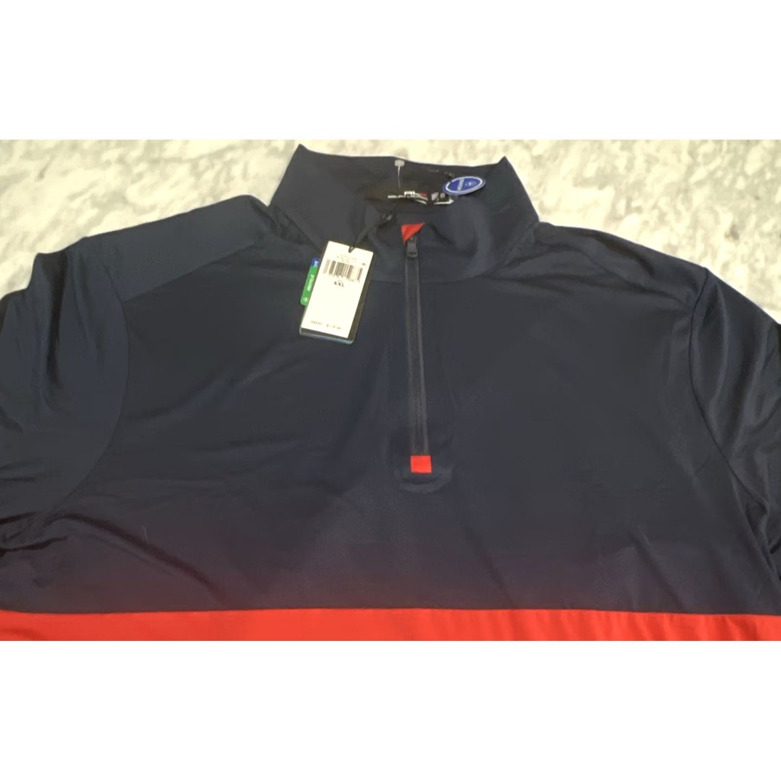 Ralph Lauren RLX Ralph Lauren Golf Shirt Mens 2XL Navy Red Quarter Zip Pullover Wicking NWT Size US XXL / EU 58 / 5 - 3 Thumbnail