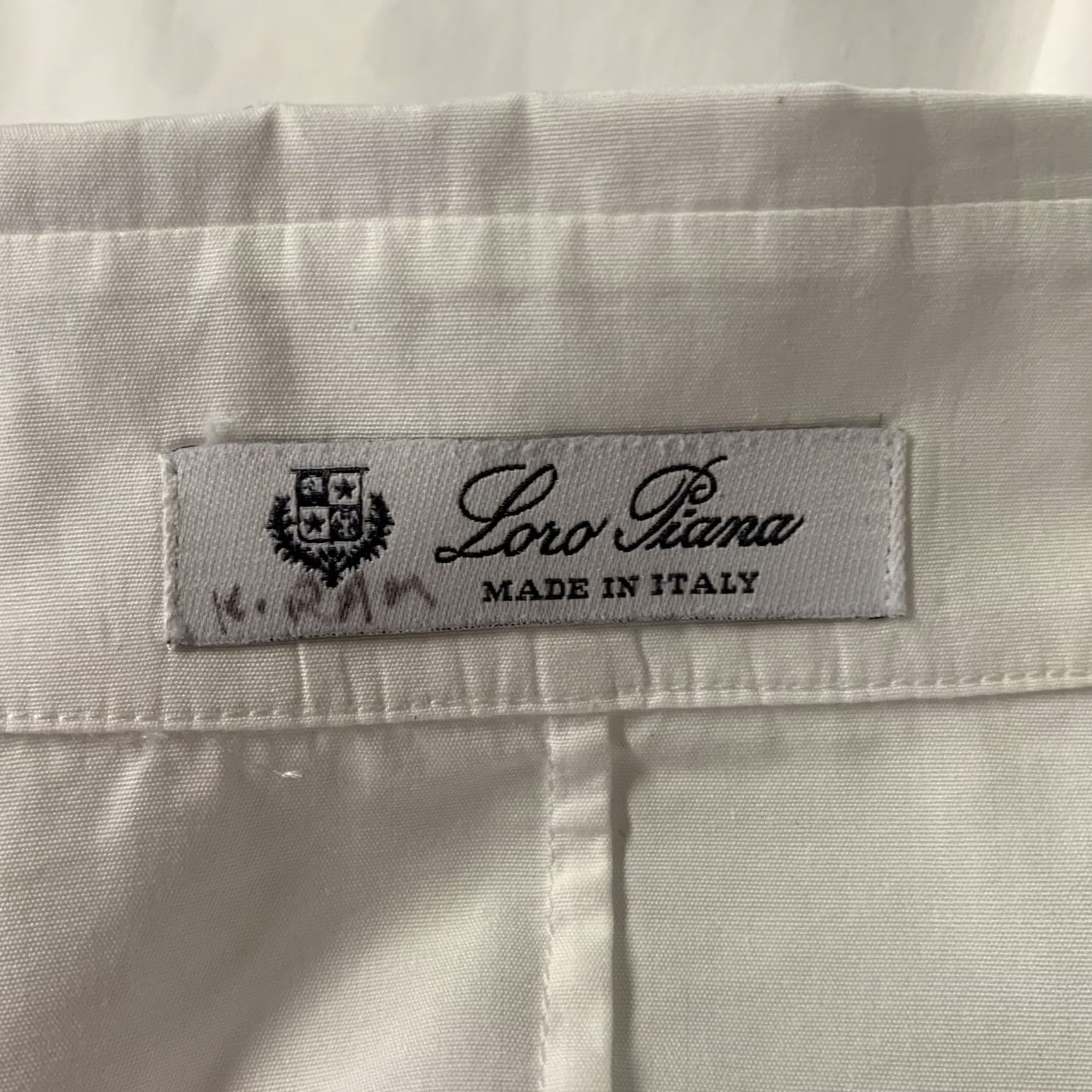 Loro Piana VINTAGE LORO PIANA Dress Shirt White Cotton French Cuff 12 Womens Size XL / US 12-14 / IT 48-50 - 5 Thumbnail