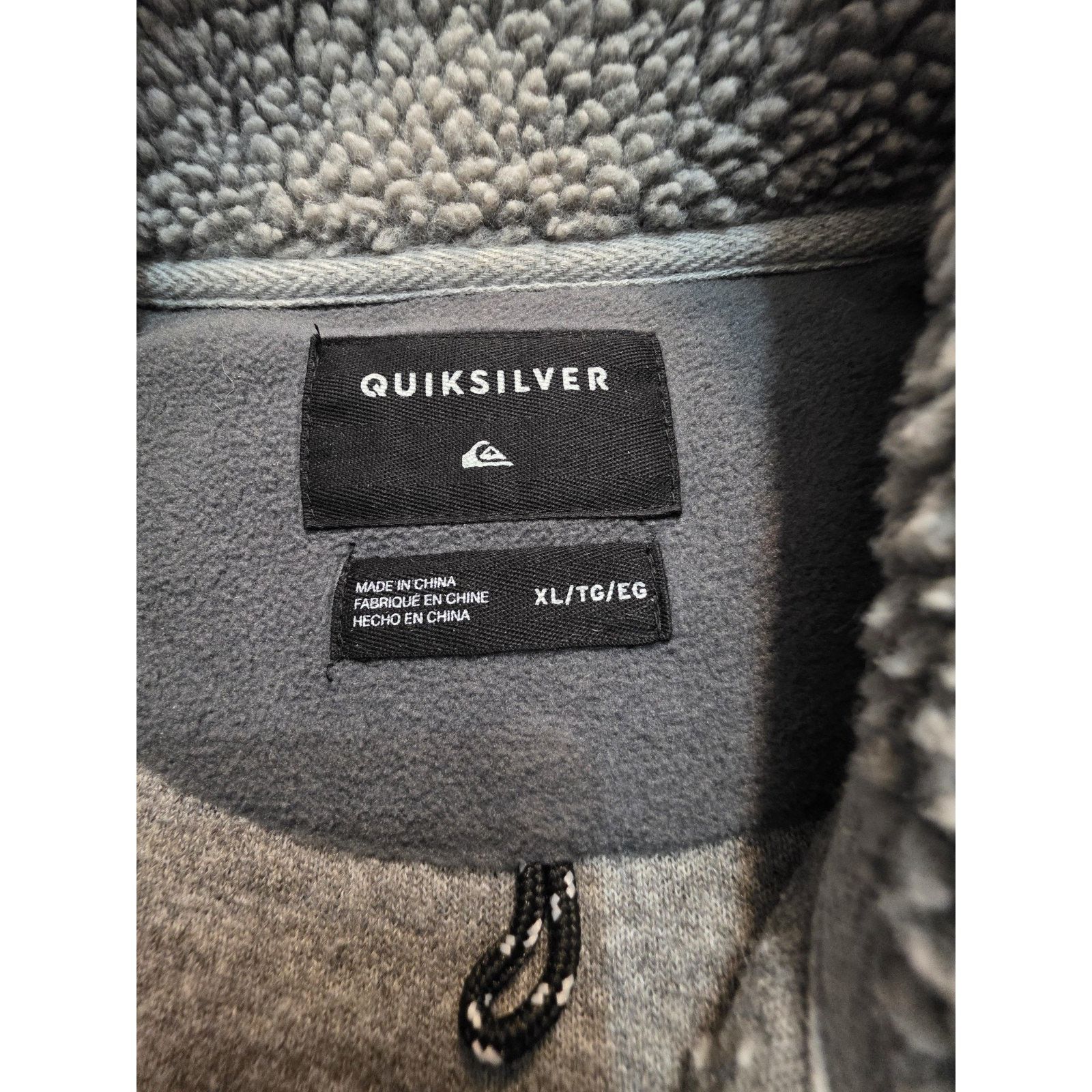 Quiksilver Quicksilver Men's Fleece Sherpa Grey 1/4 Zip Size Xl Jacket Size US XL / EU 56 / 4 - 6 Thumbnail