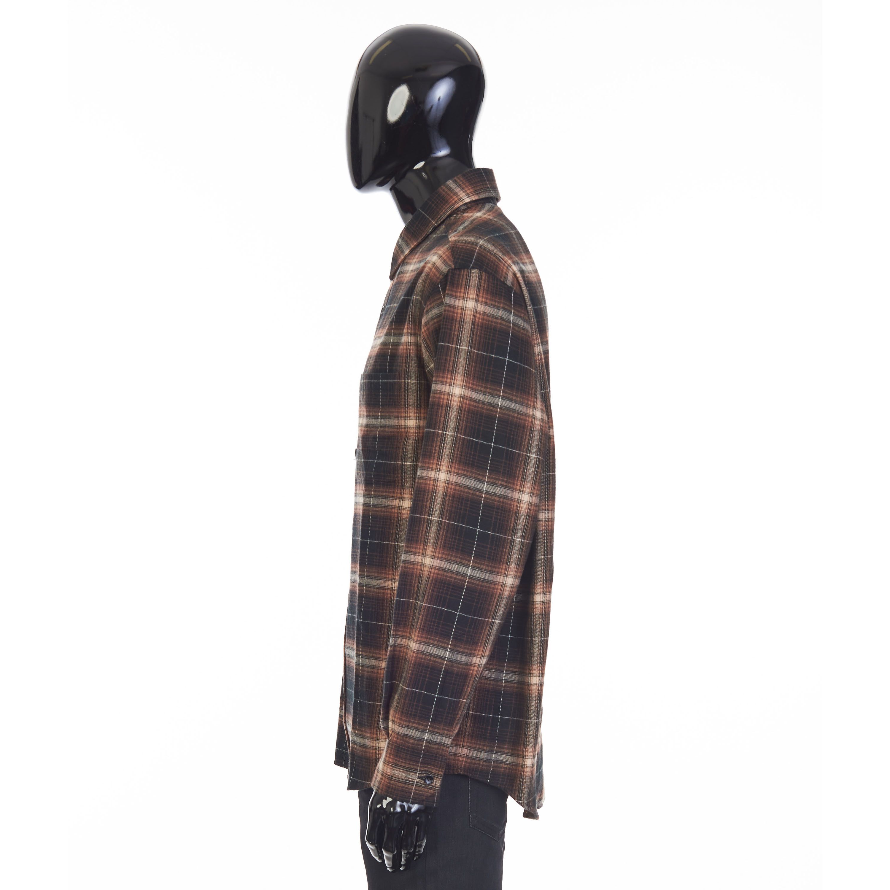 Celine Oversized Lumberjack Shirt In Cotton Checks Size 41 Size US L / EU 52-54 / 3 - 3 Thumbnail