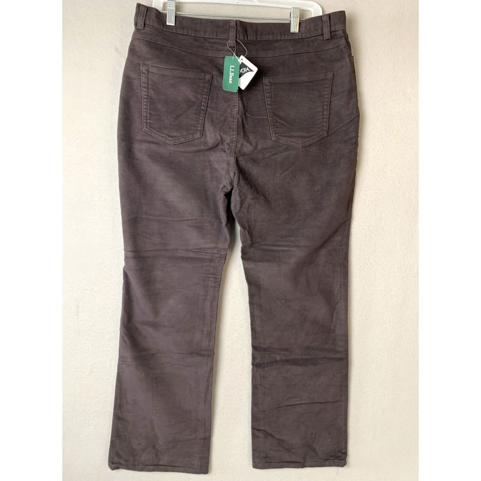 Vintage VINTAGE L.L. Bean Pants Women 16 Brown Moleskin Wide-Leg Bootcut NWT Regular Comfort Easy Care Retro 80s 90s College Rock School Womens Size 38" / US 16 / IT 52 - 2 Thumbnail