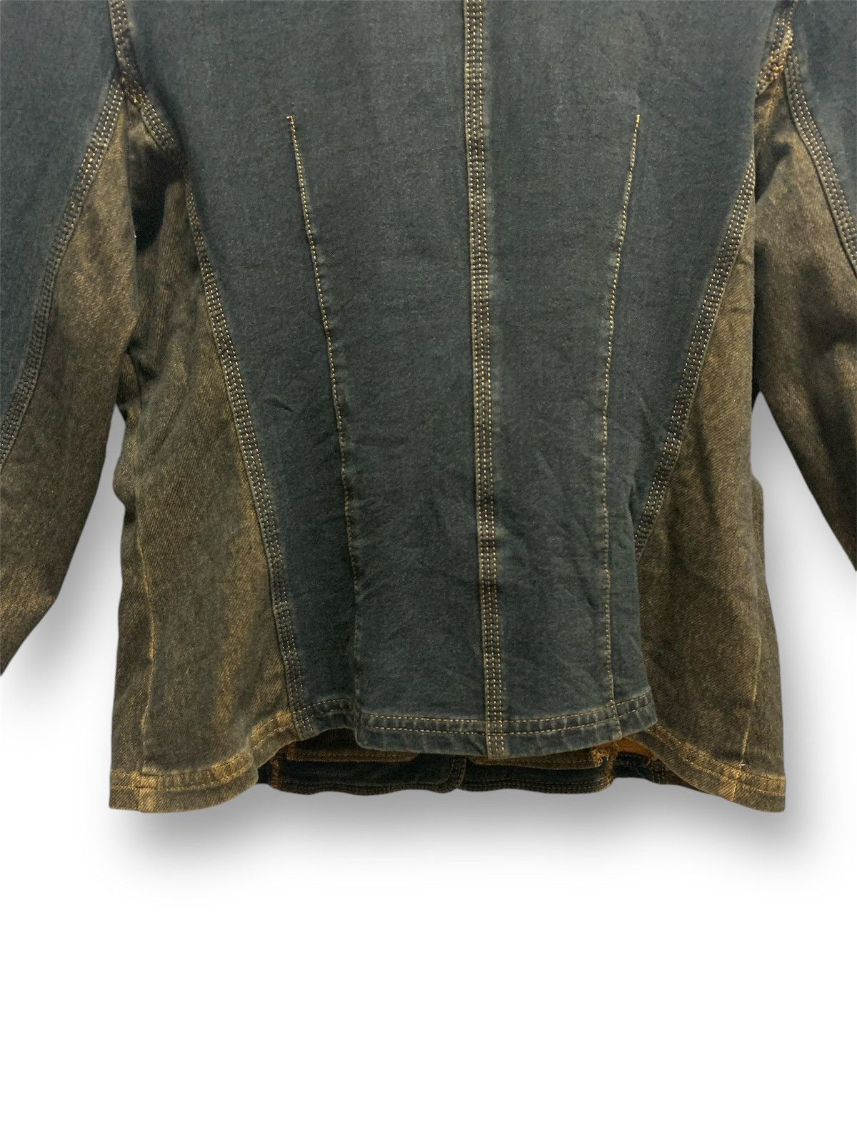Designer × Japanese Brand × Kansai Yamamoto KANSAI BIS Denim Jacket Blazzer button and Zipper Size S / US 4 / IT 40 - 8 Thumbnail