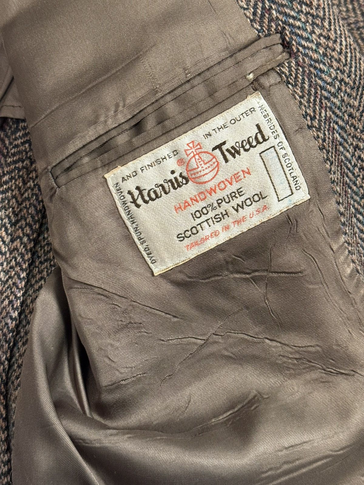 Harris Tweed Vintage Harris Tweed Blazer - Handwoven Scottish Wool Size 34R - 2 Thumbnail