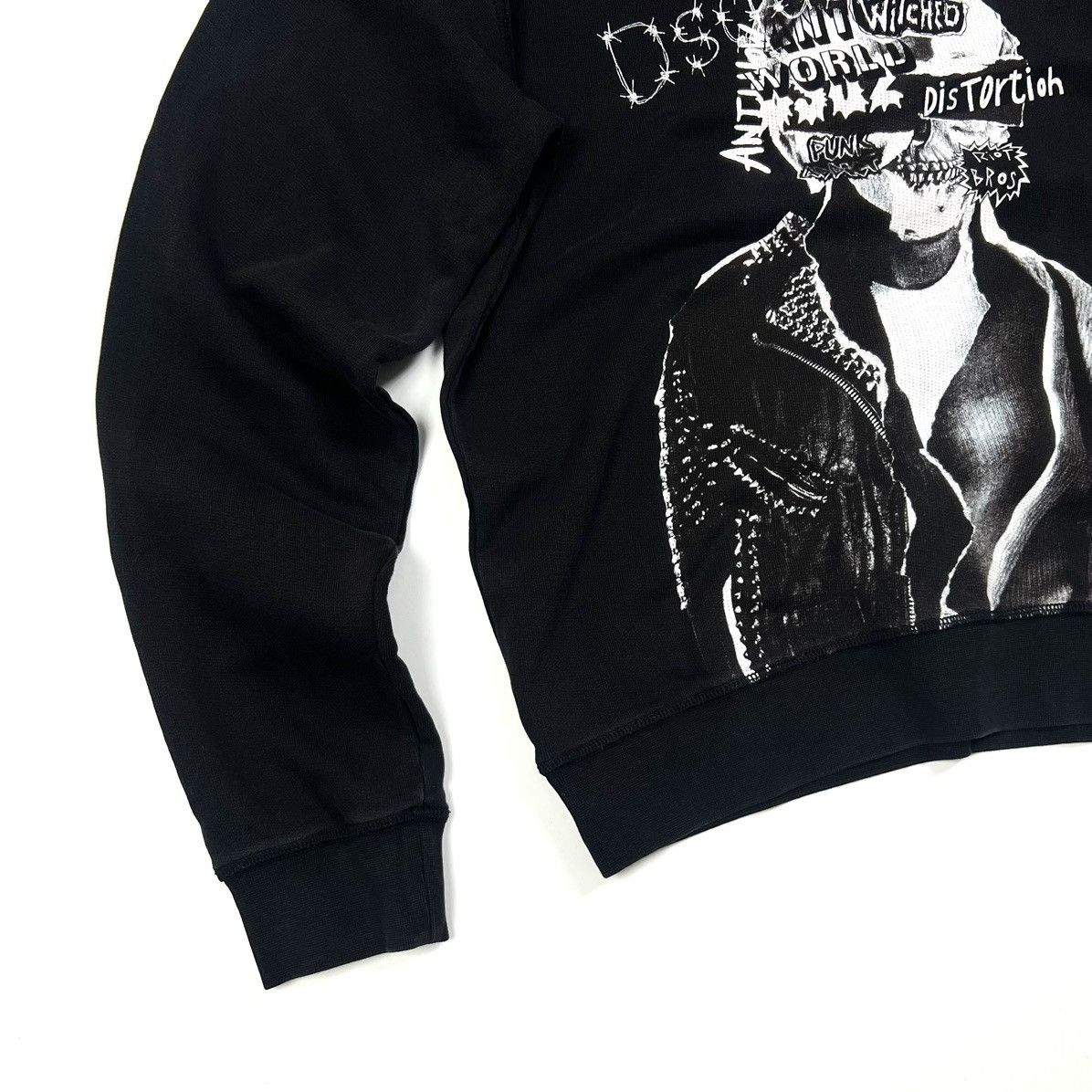 Dsquared2 Auth DSQUARED2 Punk Print Black Cotton Hoodie Men’s Size M/L Size US L / EU 52-54 / 3 - 6 Thumbnail