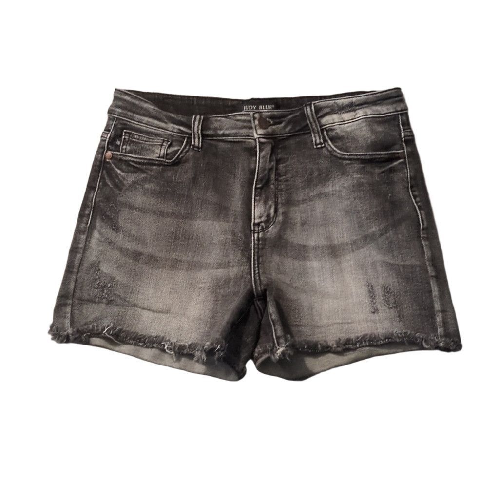 Judy Blue Judy Blue Black Distressed Fringe Shorts Size Large Size 30" / US 8 / IT 44 - 2 Thumbnail