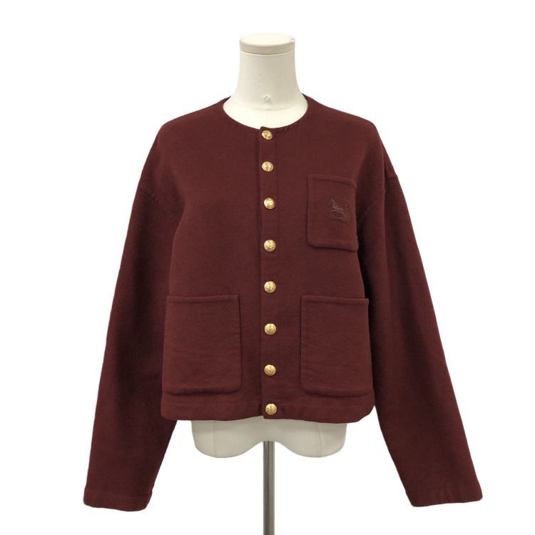 Celine Celine Burgundy Cashmere Jacket Size 36 Size XS / US 0-2 / IT 36-38 - 1 Thumbnail