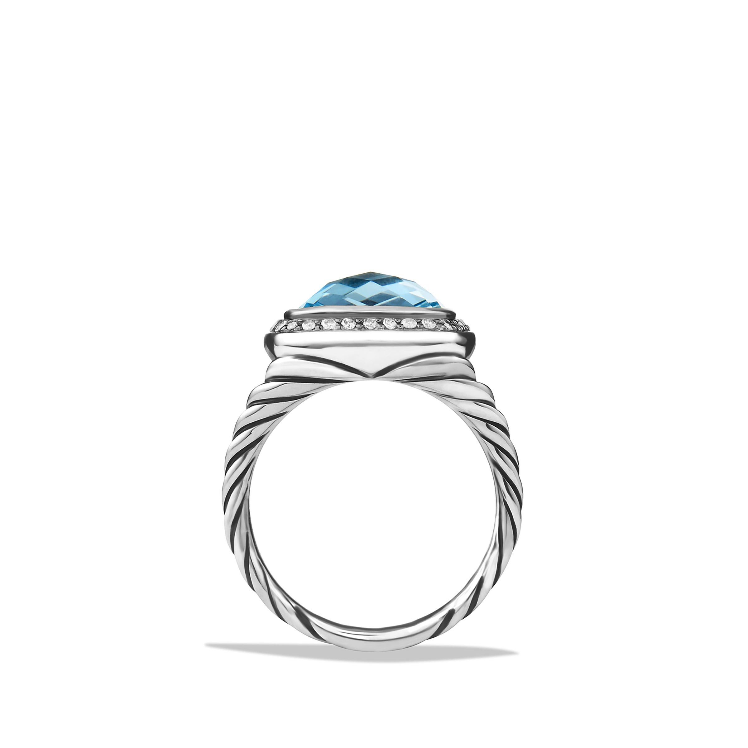 David Yurman o1w1db10525 R12308D Ring in Silver with Topaz and Diamond Size ONE SIZE - 3 Thumbnail