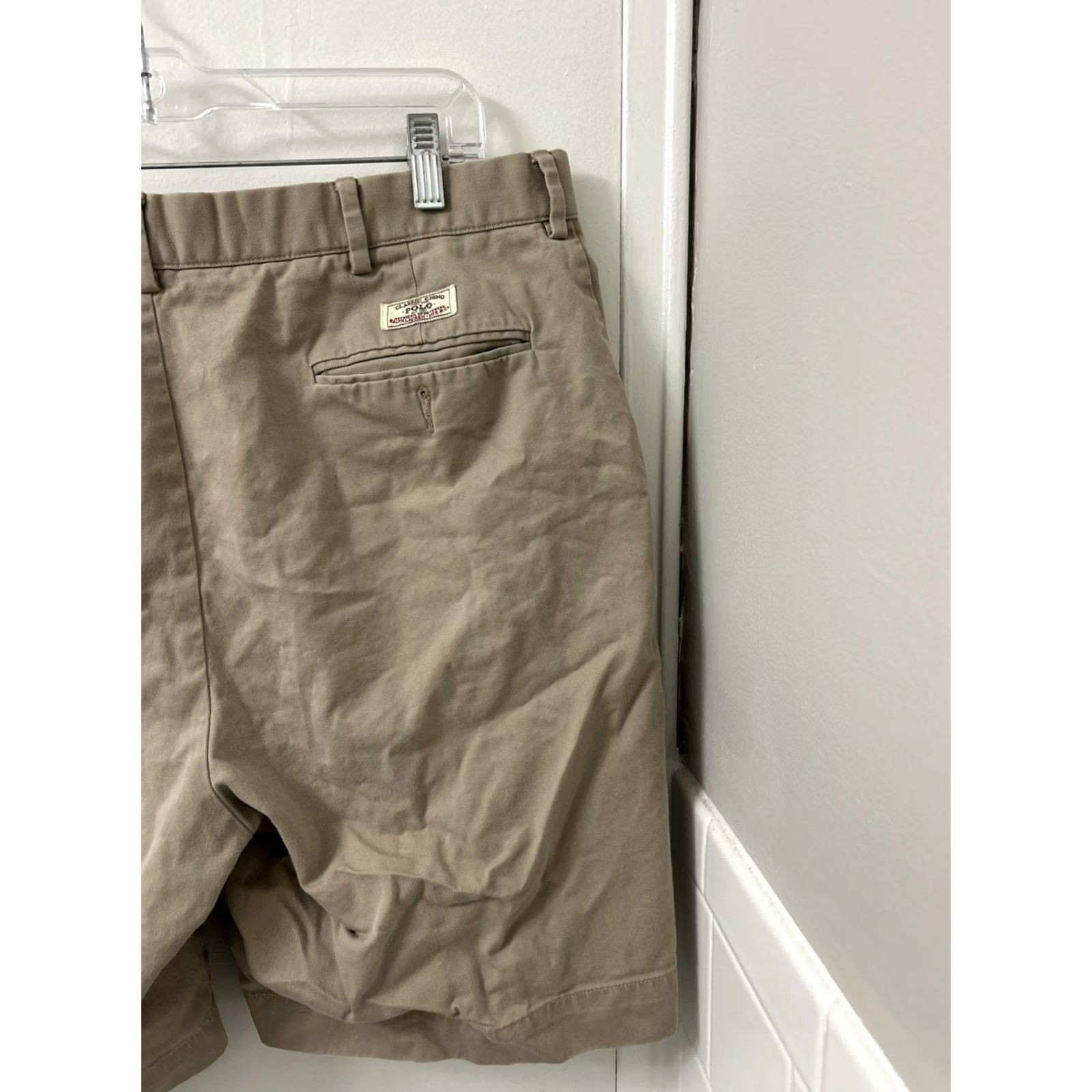 Polo Ralph Lauren VINTAGE Polo Ralph Lauren Prospect Shorts Mens 36 Beige Chino 9 in Zip Pockets denim? Size US M / EU 48-50 / 2 - 7 Thumbnail