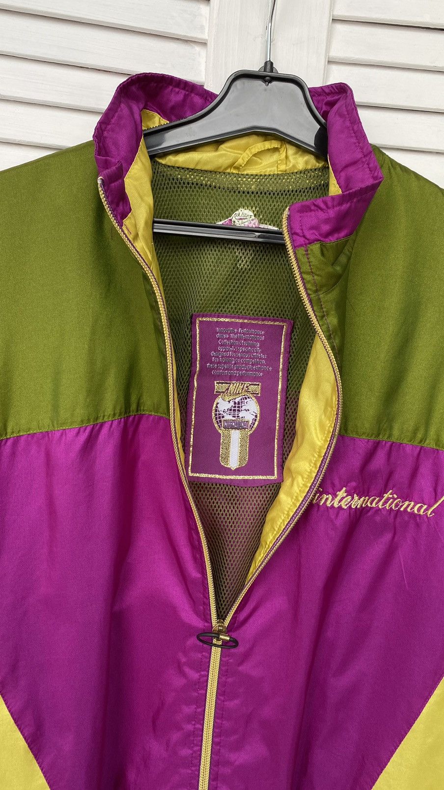 Nike × Vintage Vintage Nike International Track Retro Nylon Jacket 90s Size US L / EU 52-54 / 3 - 10 Thumbnail