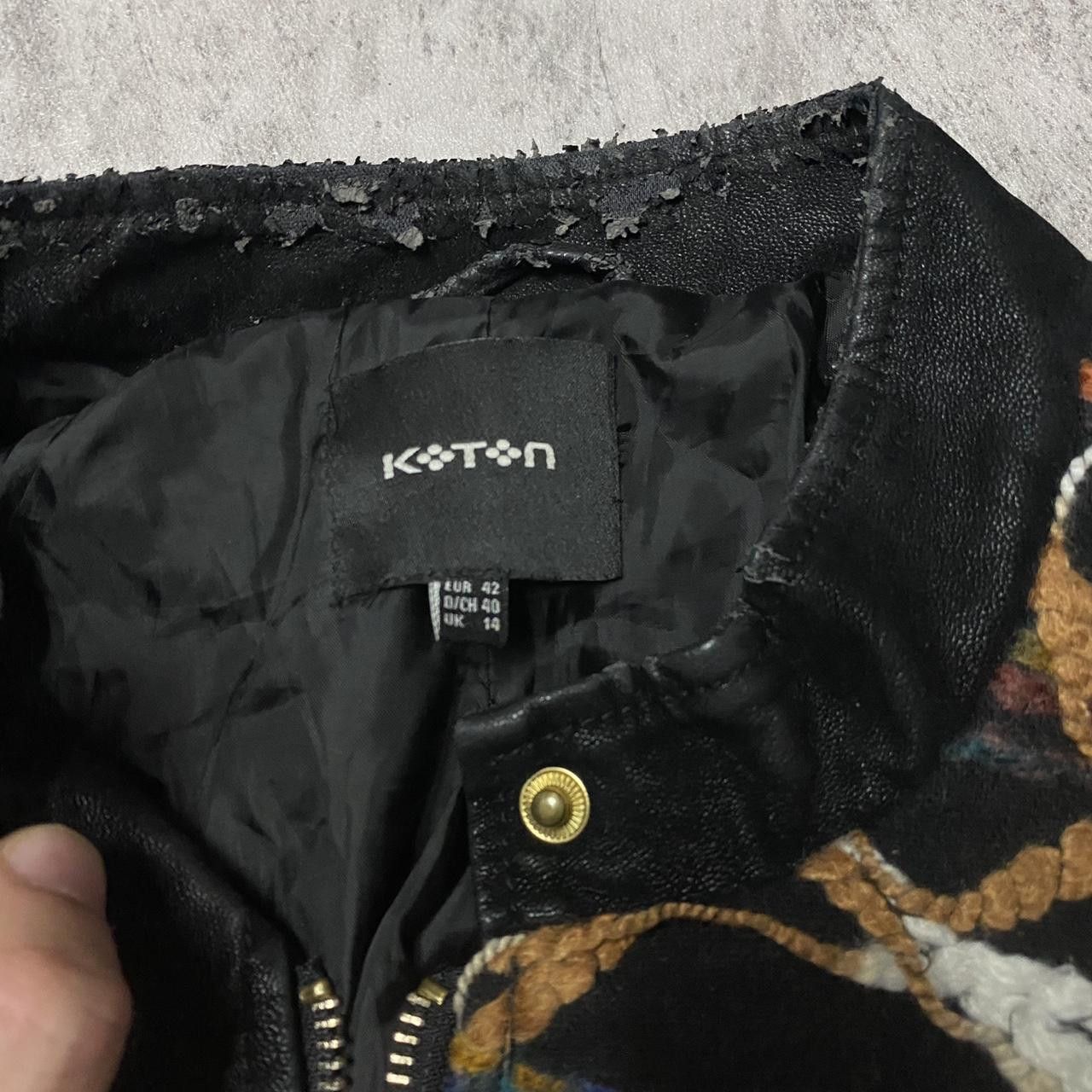 Other Black leather biker jacket with multicolored embroidered Size ONE SIZE - 3 Thumbnail