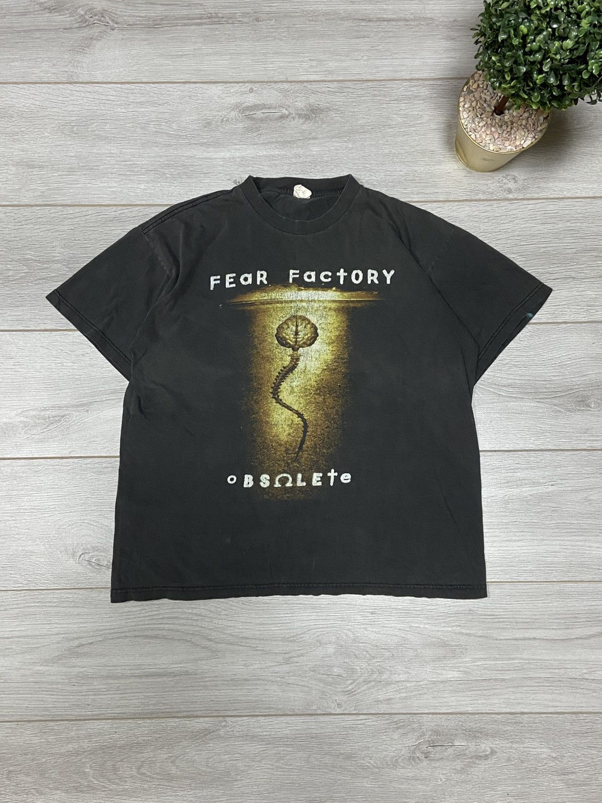 Band Tees Vintage Fear Factory obsolete 1998 tshirt distressed Size US L / EU 52-54 / 3 - 1 Thumbnail