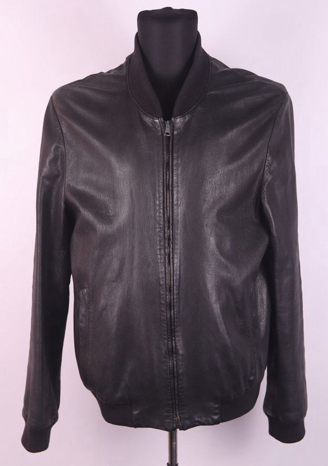 Gucci Gucci Leather Biker Full Black Bomber Jacket Size US XL / EU 56 / 4 - 1 Thumbnail