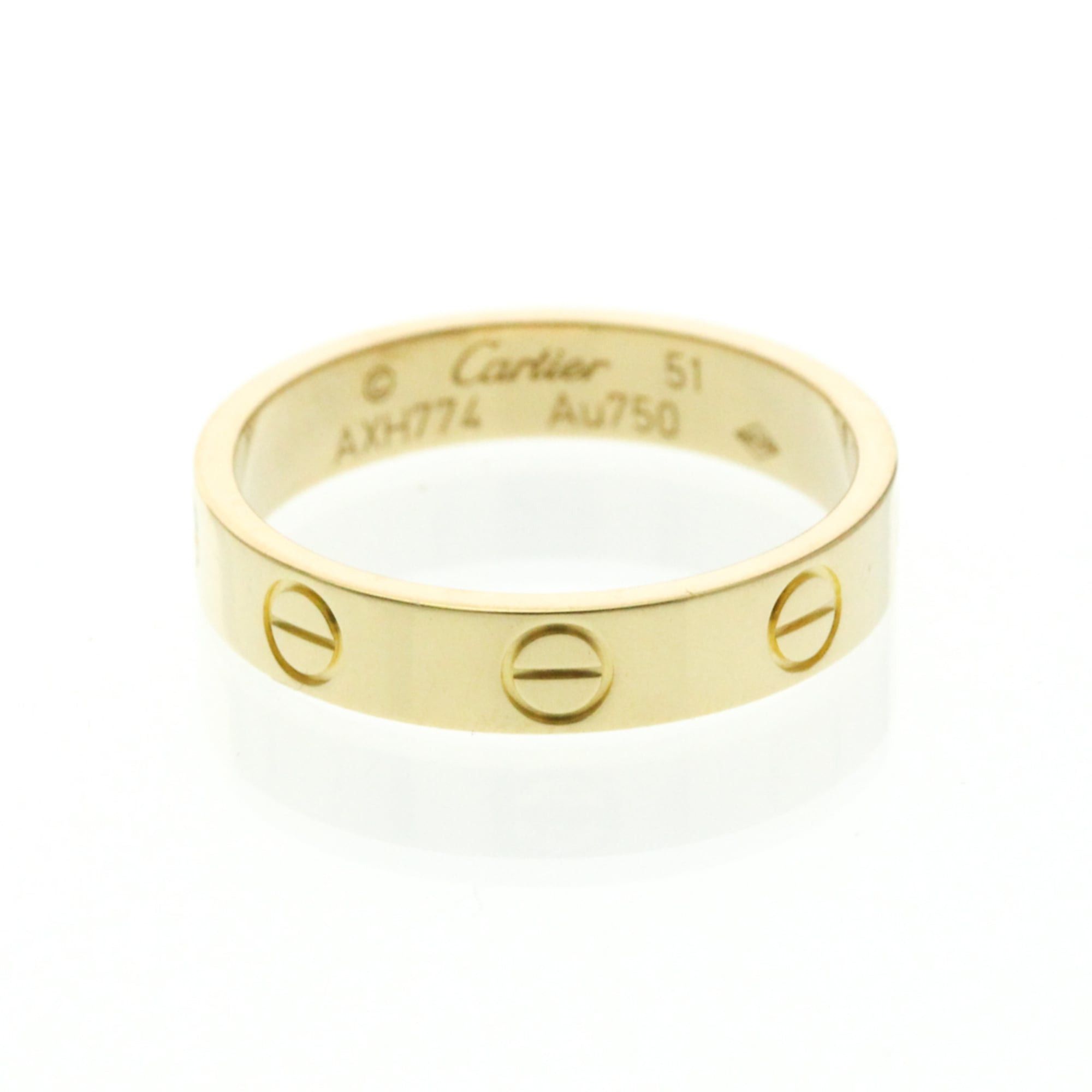 Cartier Cartier Mini Love Ring Yellow Gold (18K) Fashion No Stone Band Ring Gold Size ONE SIZE - 1 Thumbnail