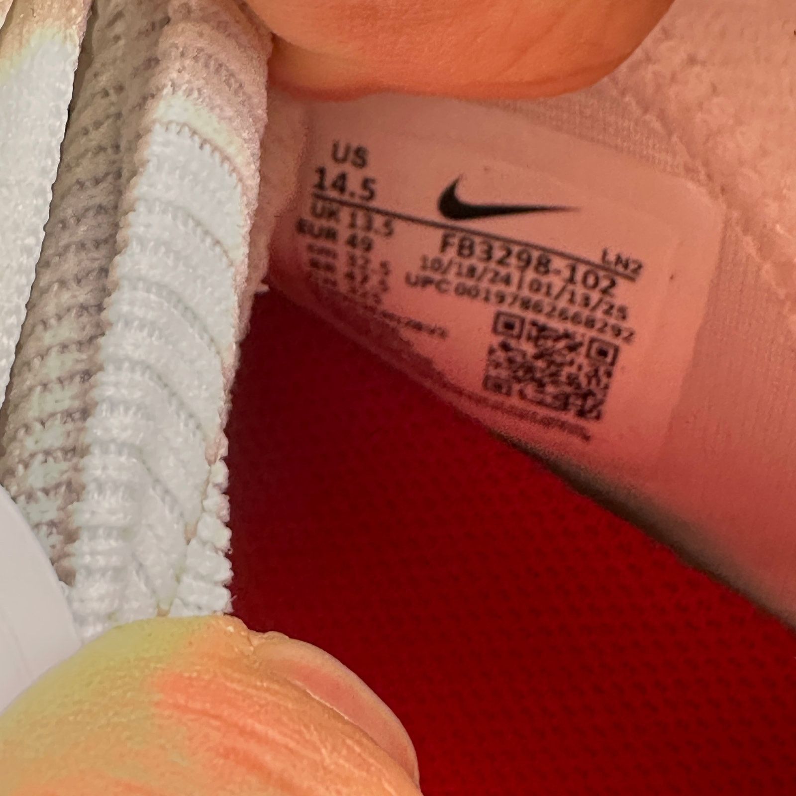 Nike NIKE Men's 14.5 Zoom Air Vapor PRO 1 White/Red Football Size US 14 / EU 47 - 7 Thumbnail