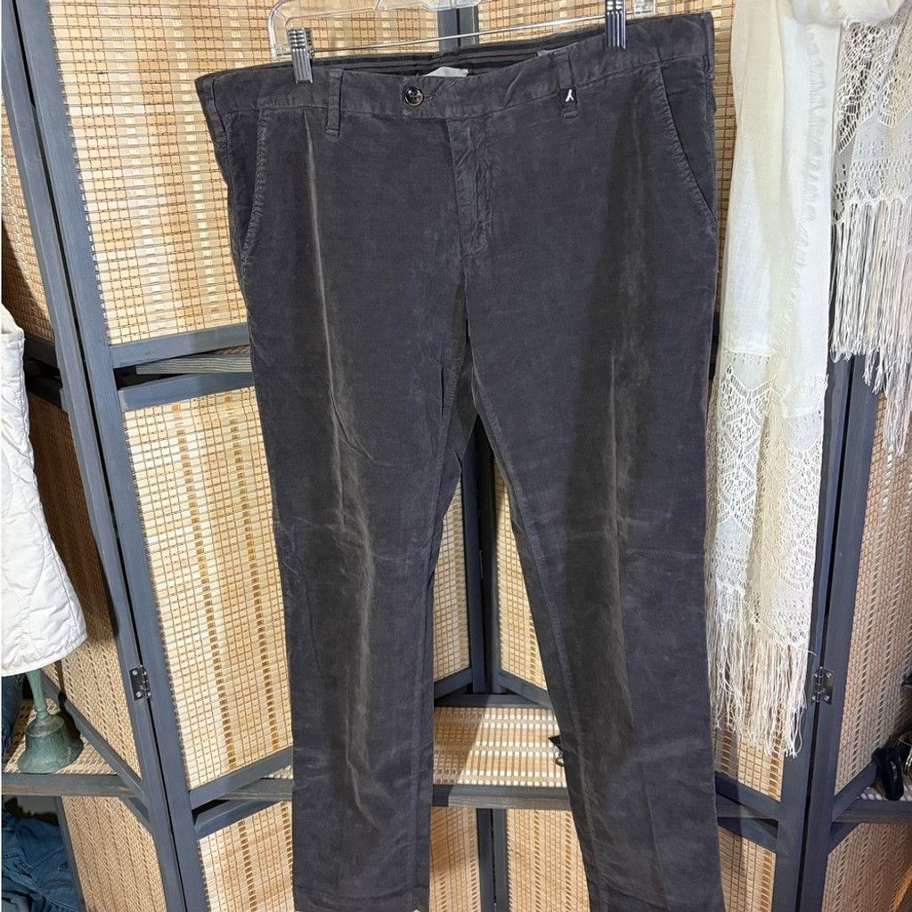 Other Myths Dark Brown Fine Wale Corduroy Straight Leg Pant Size US 38 / EU 54 - 1 Thumbnail