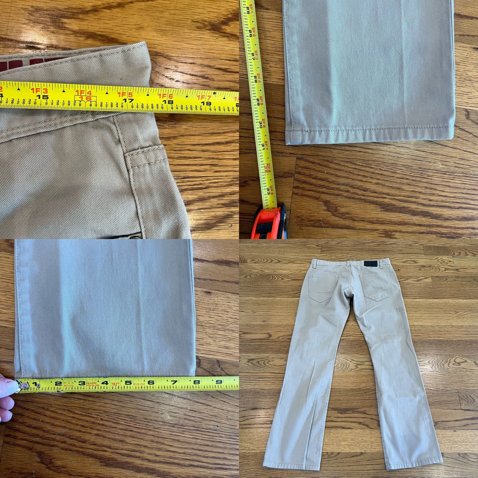 Zoo York VINTAGE Zoo York Mens Pants 34x31 Tapered Fit Chino Twill Solid Beige Hipster City Streetwear Size US 34 / EU 50 - 8 Thumbnail