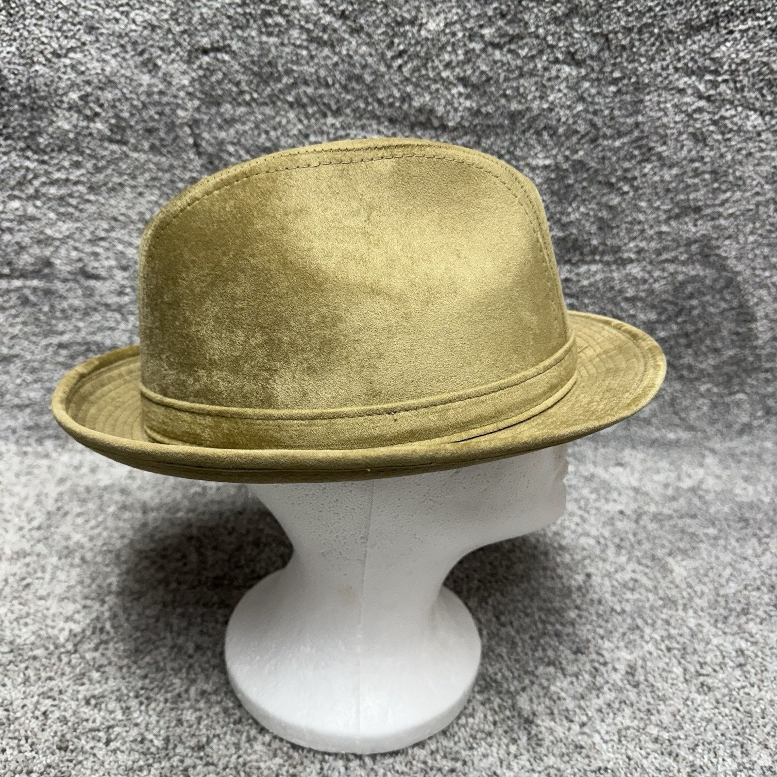 Other Vintage 70s Beacon Hill Fedora Hat Mens M 7/7.5 Suede Velour Size ONE SIZE - 2 Thumbnail