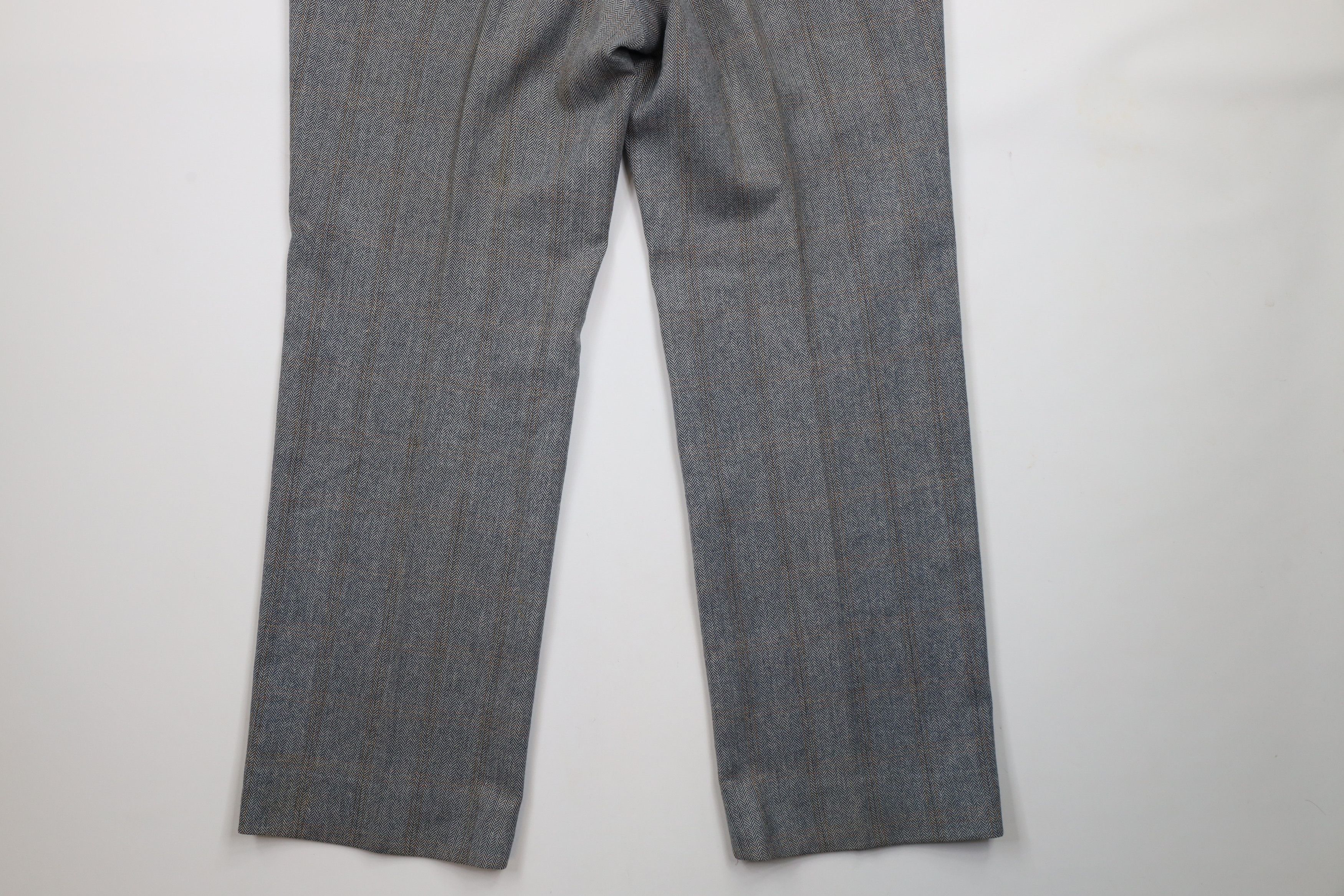 Vintage Vintage 60s 70s Streetwear Herringbone Wide Leg Pants USA Size US 36 / EU 52 - 13 Thumbnail