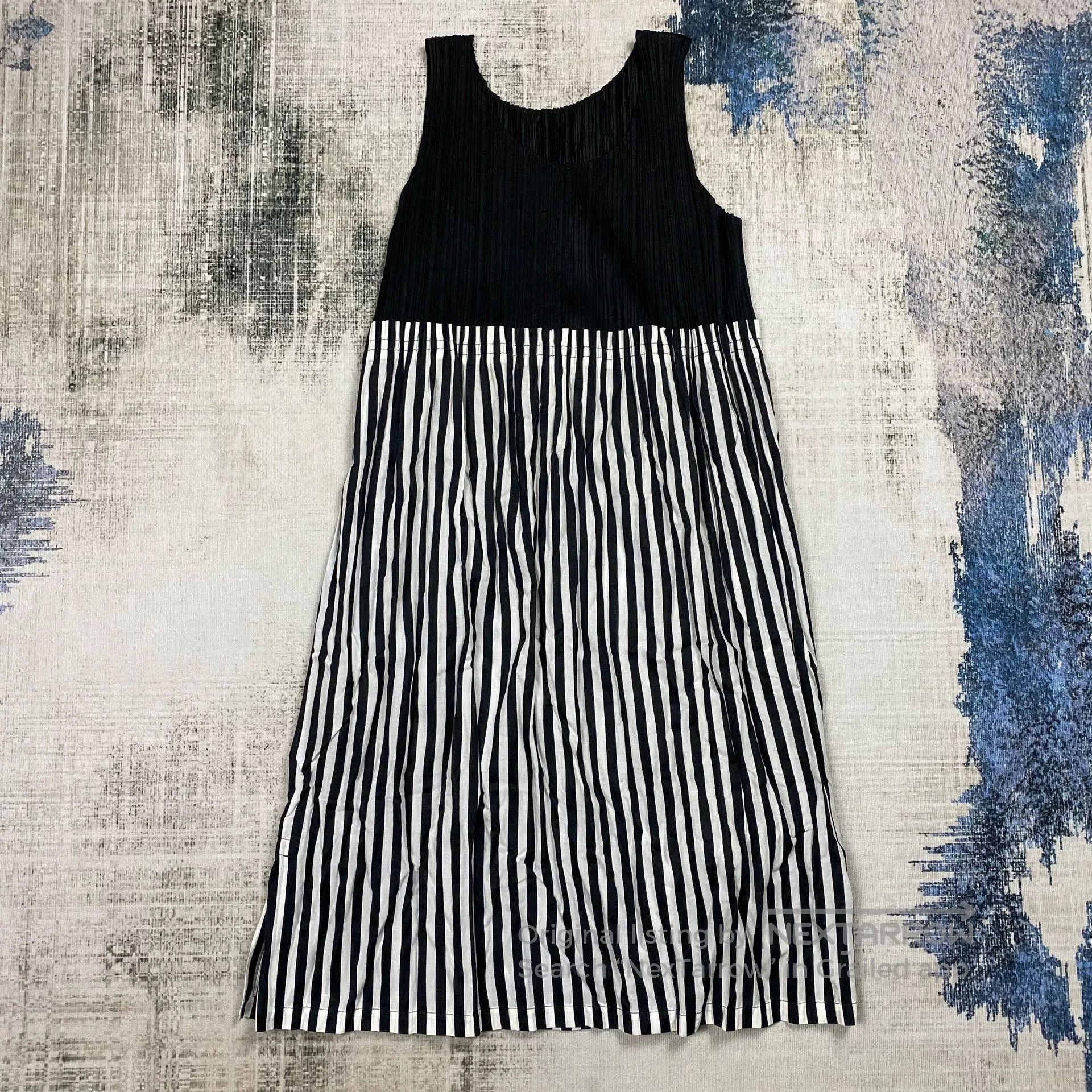 Pleats Please Issey Miyake Issey Miyake Pleats Please Striped Dress. Size L / US 10 / IT 46 - 1 Thumbnail