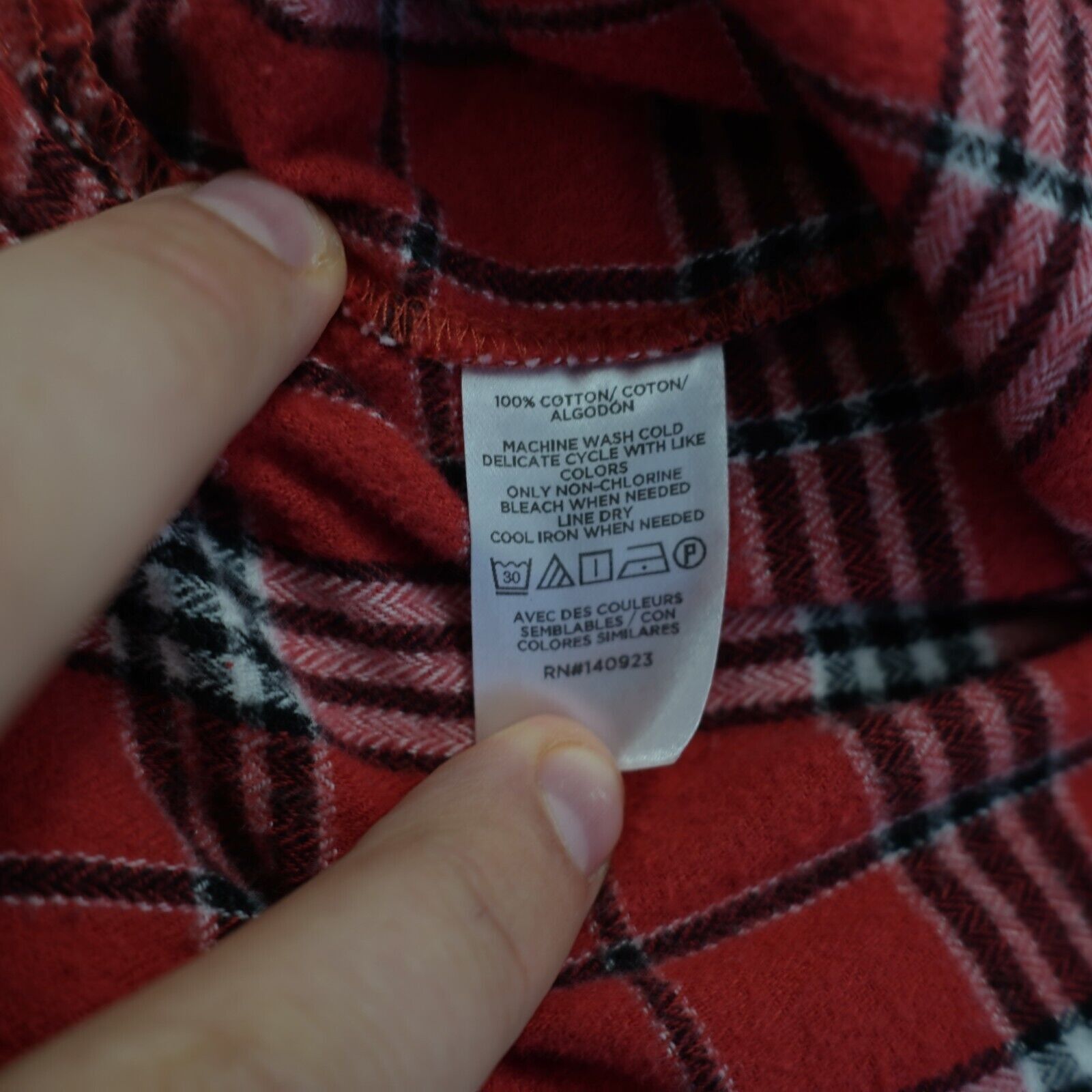Loft Ann Taylor Loft Large Red Black Cotton Flannel Collared Butt Size L / US 10 / IT 46 - 6 Thumbnail