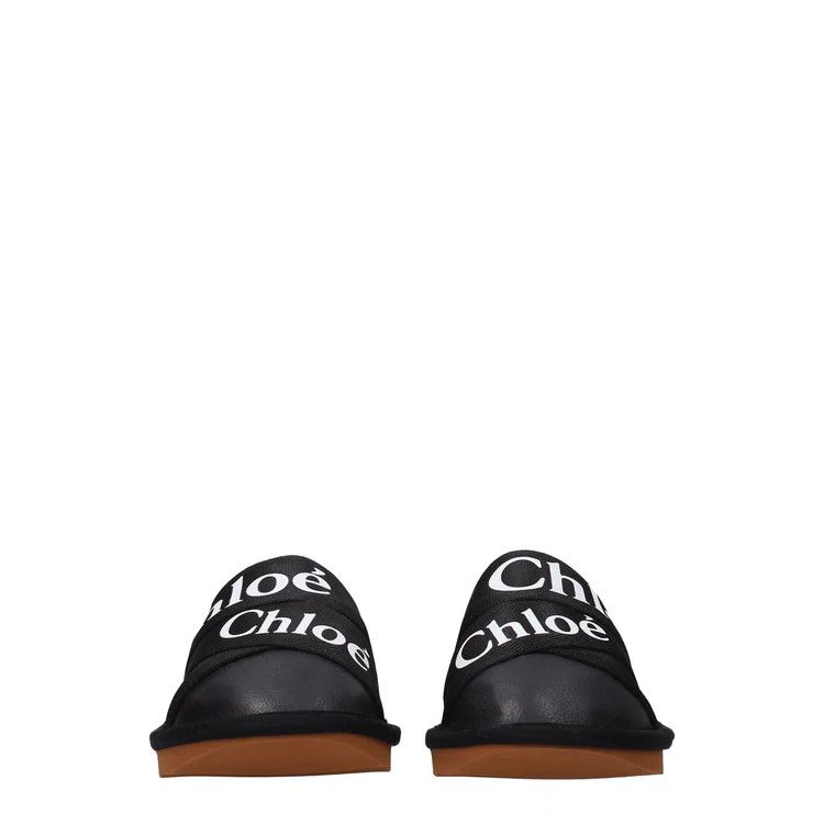 Chloe ob1o1e1024 Leather Slippers in Black Size US 9 / IT 39 - 3 Thumbnail