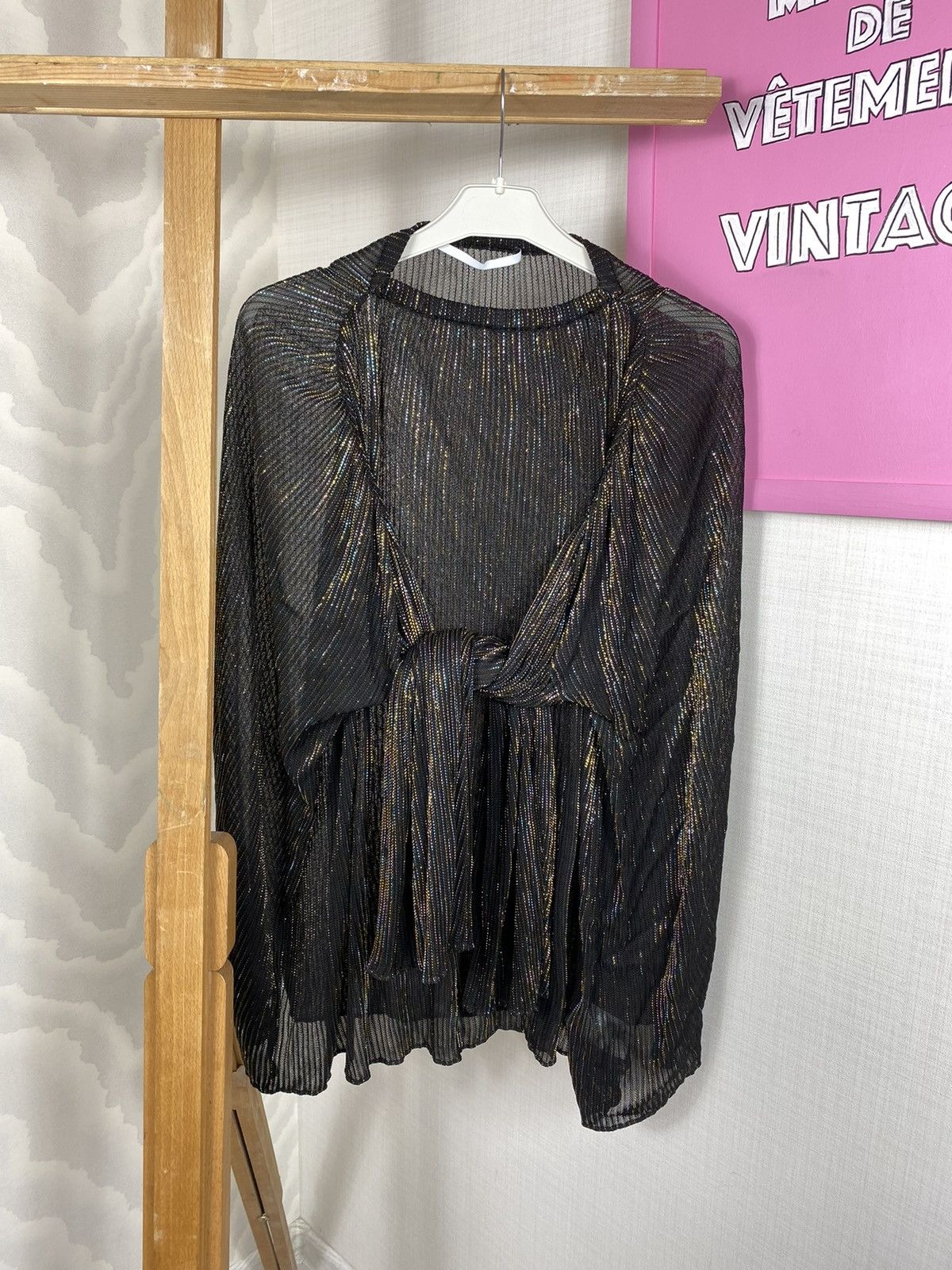 Rosetta Getty ROSETTA GETTY 18SS Pleated Glitter Blouse Size S / US 4 / IT 40 - 6 Thumbnail
