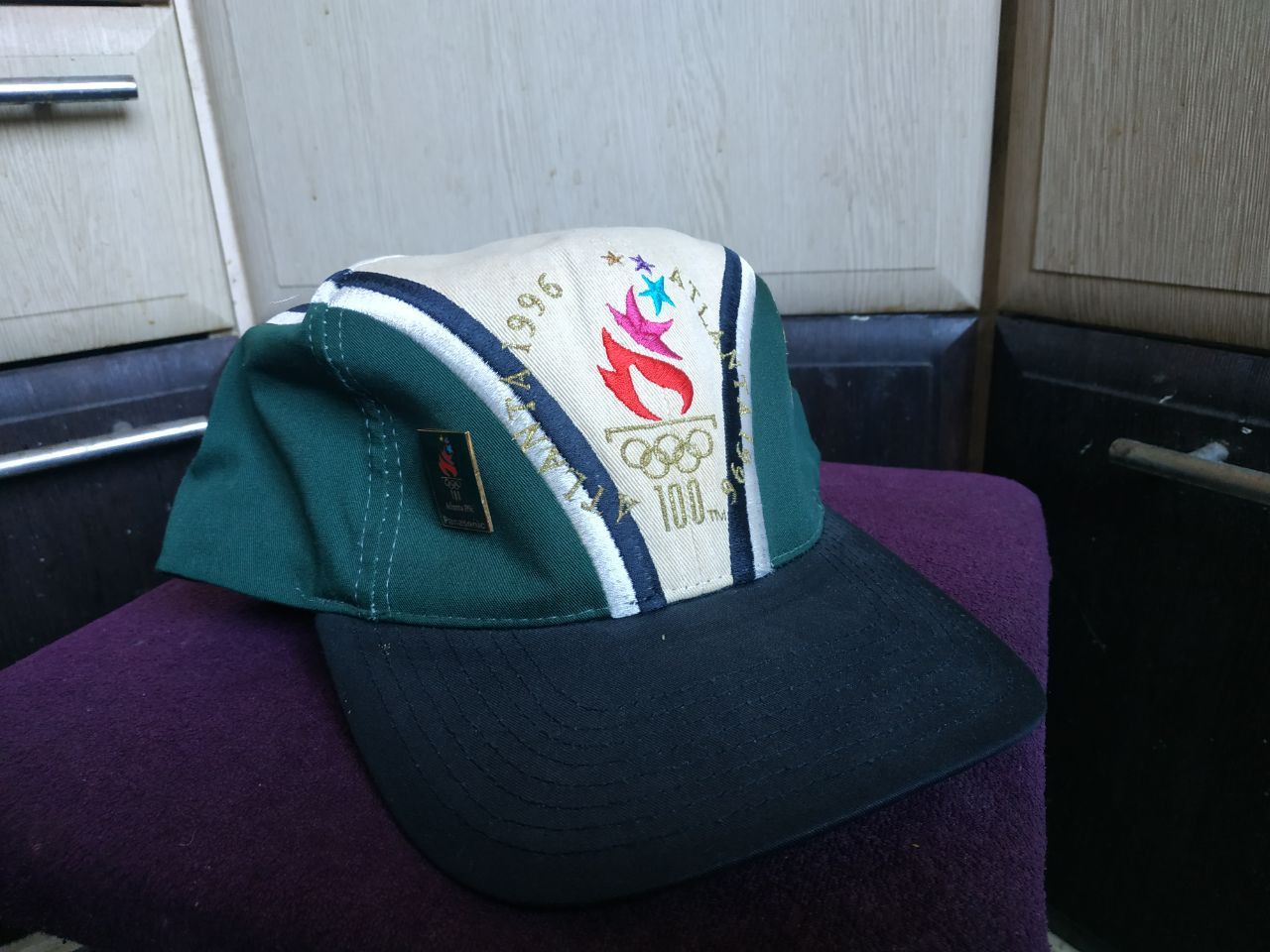 USA Olympics Vintage 1996 Atlanta Olympics Hat Eastport SnapbackPanasonic Size ONE SIZE - 10 Thumbnail