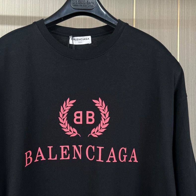 Balenciaga Balenciaga Black-pink wheat-ear printed monogram short slee Size US S / EU 44-46 / 1 - 3 Thumbnail
