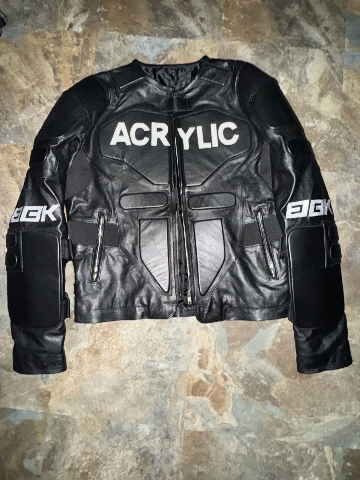 Designer By Bradley Kirkham Leather “Acrylic” padded Jacket Size US M / EU 48-50 / 2 - 1 Thumbnail