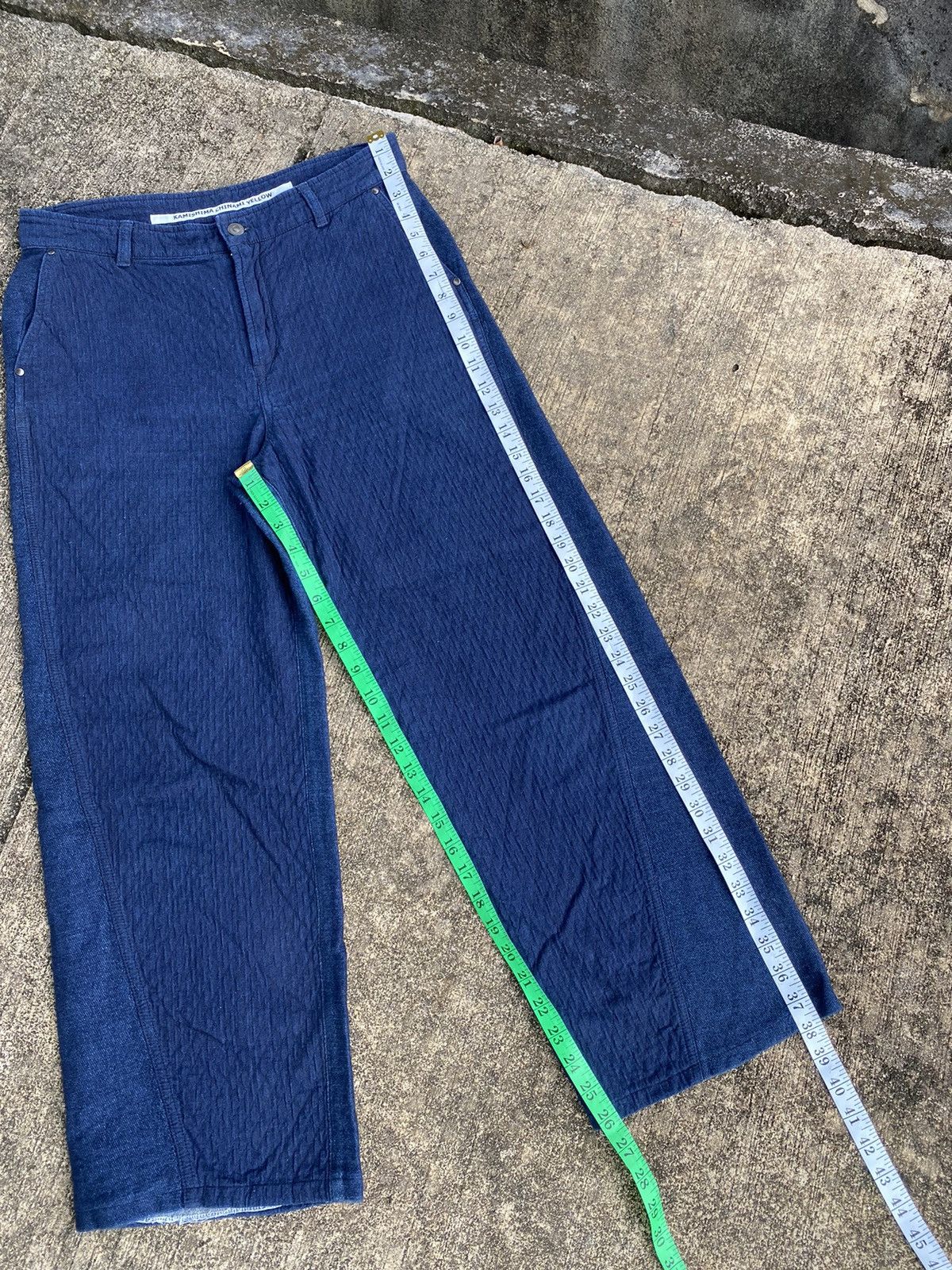 Japanese Brand Vintage Indigo Pants Kamishima Chinami Yellow Size US 31 - 10 Thumbnail