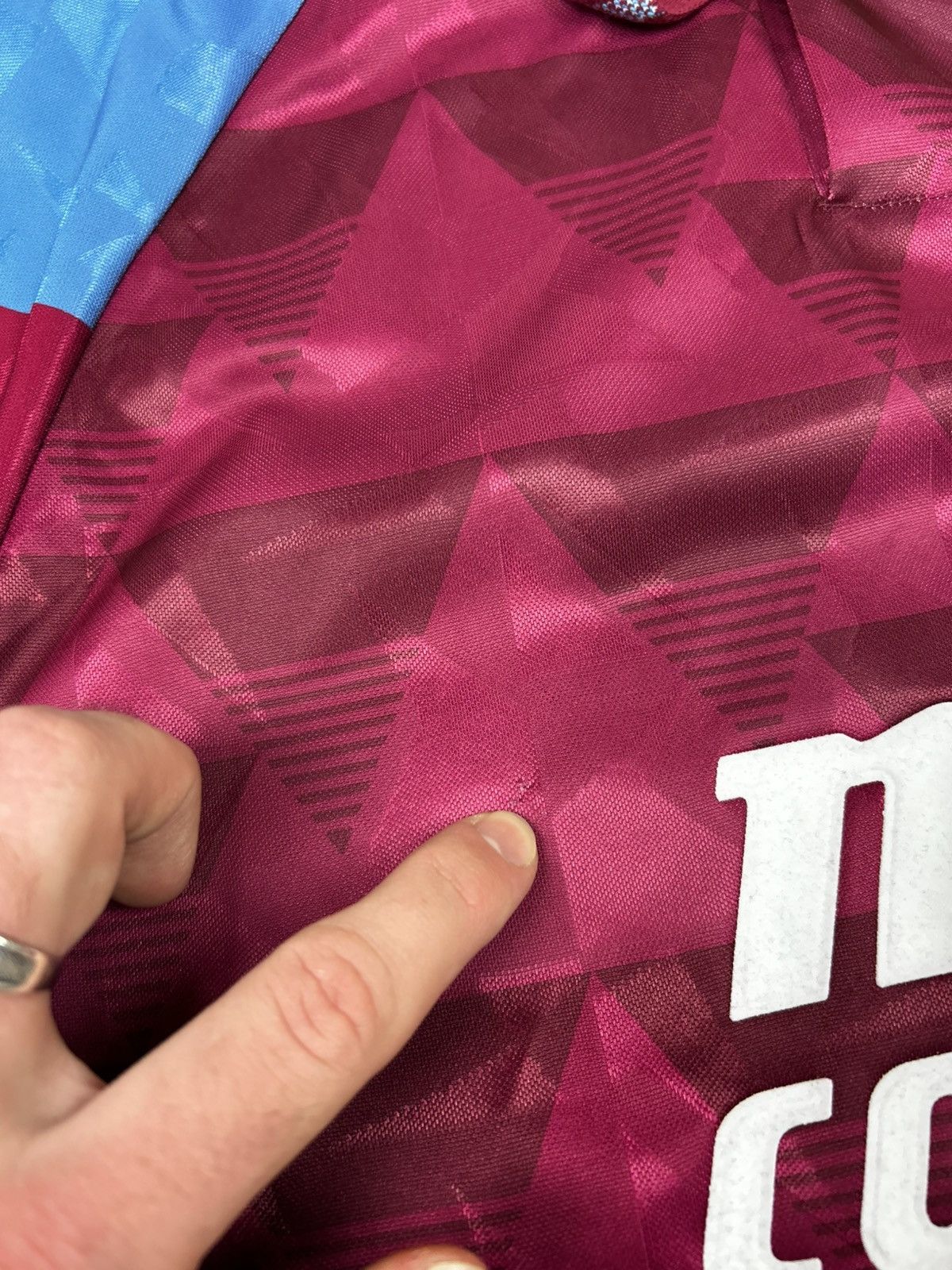 Umbro × Vintage ASTON VILLA 1990 Home Football Shirt Jersey Score Draw Size US XL / EU 56 / 4 - 6 Thumbnail