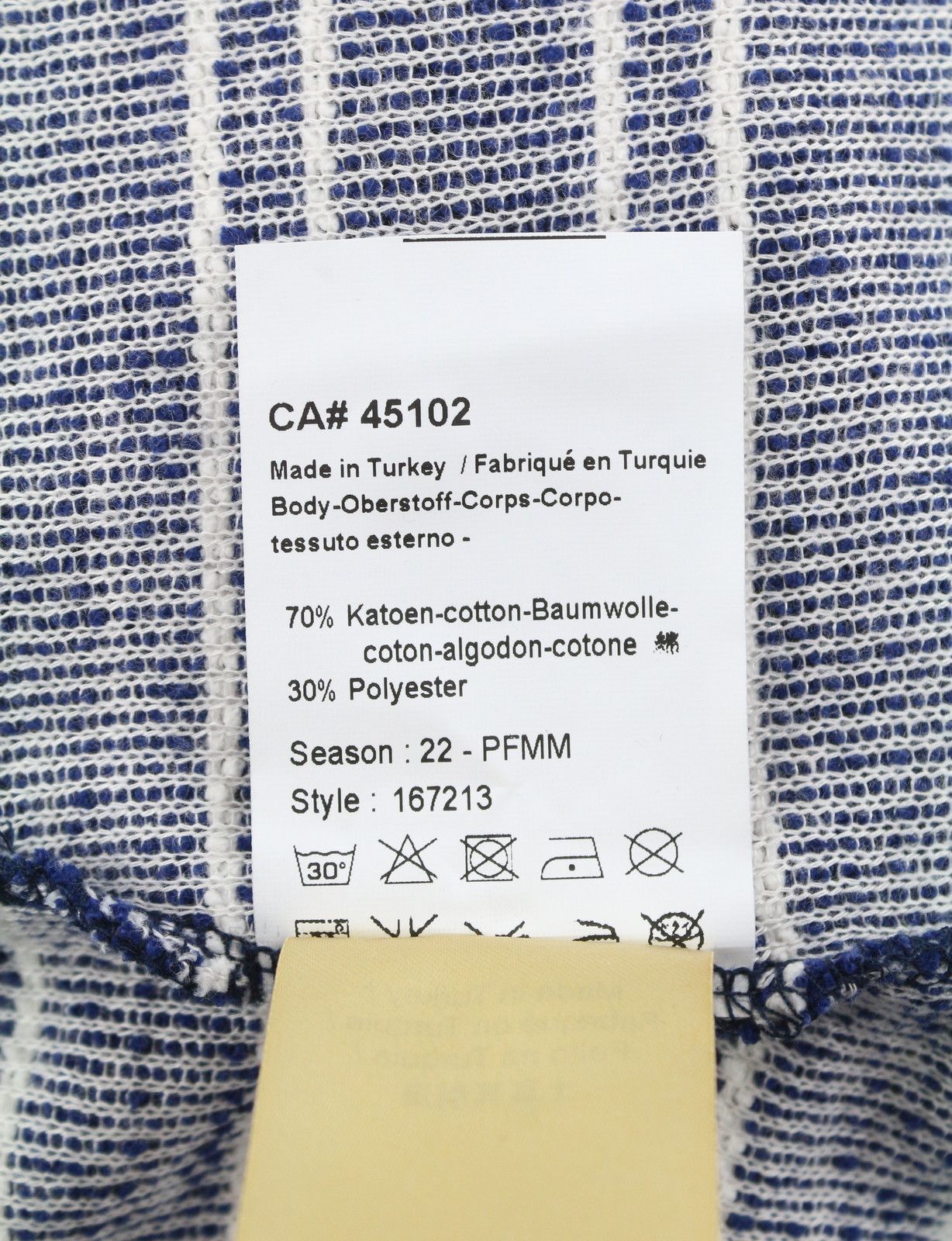 Scotch & Soda M Blue Striped Soft Material Crew Neck Pull On 91031 Size US M / EU 48-50 / 2 - 9 Thumbnail